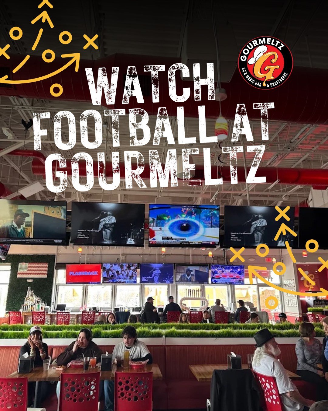 Happy Hour that doesn't end at 7? On game night?? Yeah, we're serious. Thursday Night Football at Gourmeltz, specials all night long. 🏈🍺

#GourmeltzFB #FXBG #ThursdayNightFootball