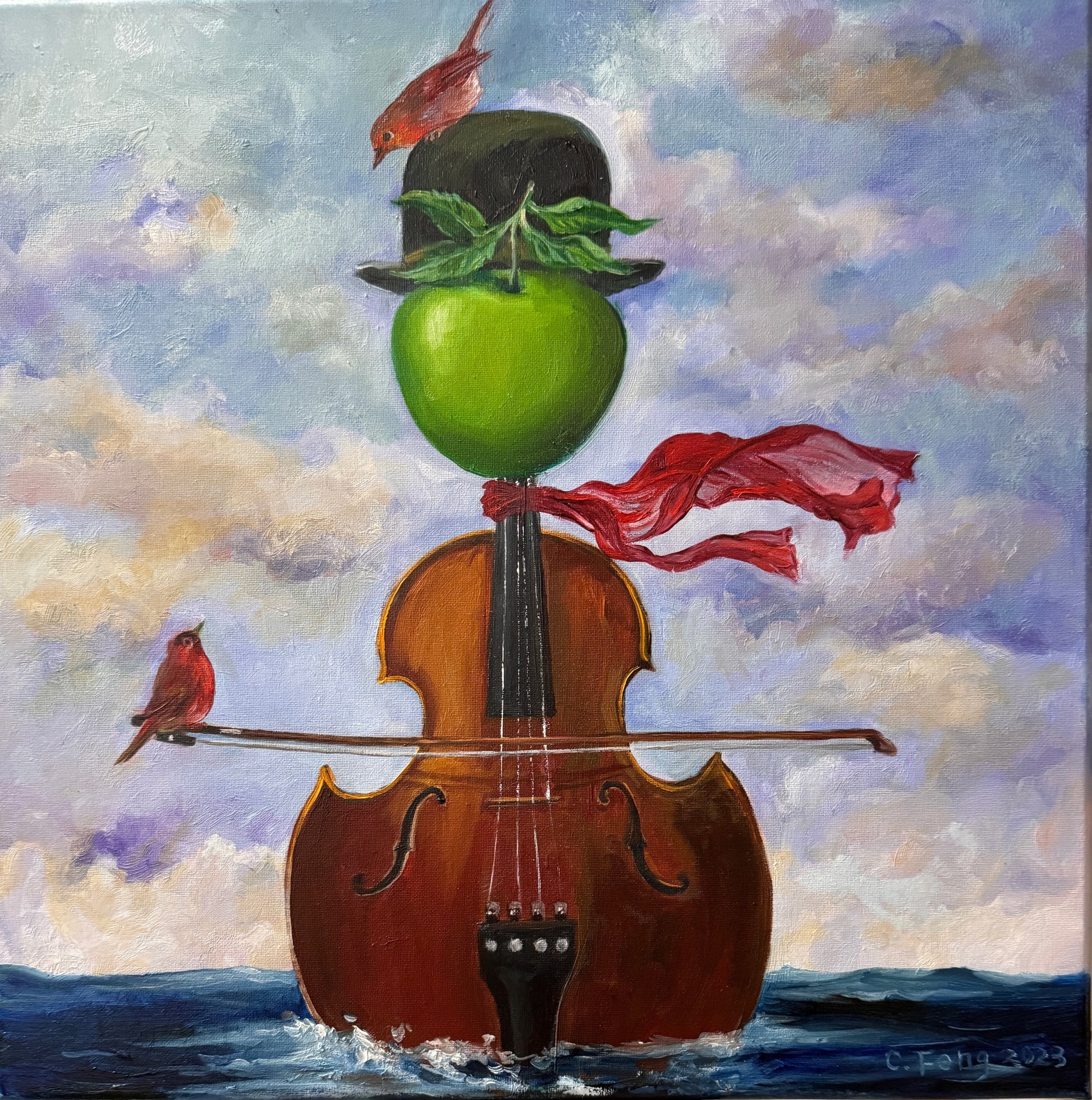 Melody  of Ocean/40x40cm /oil on canvas/2023