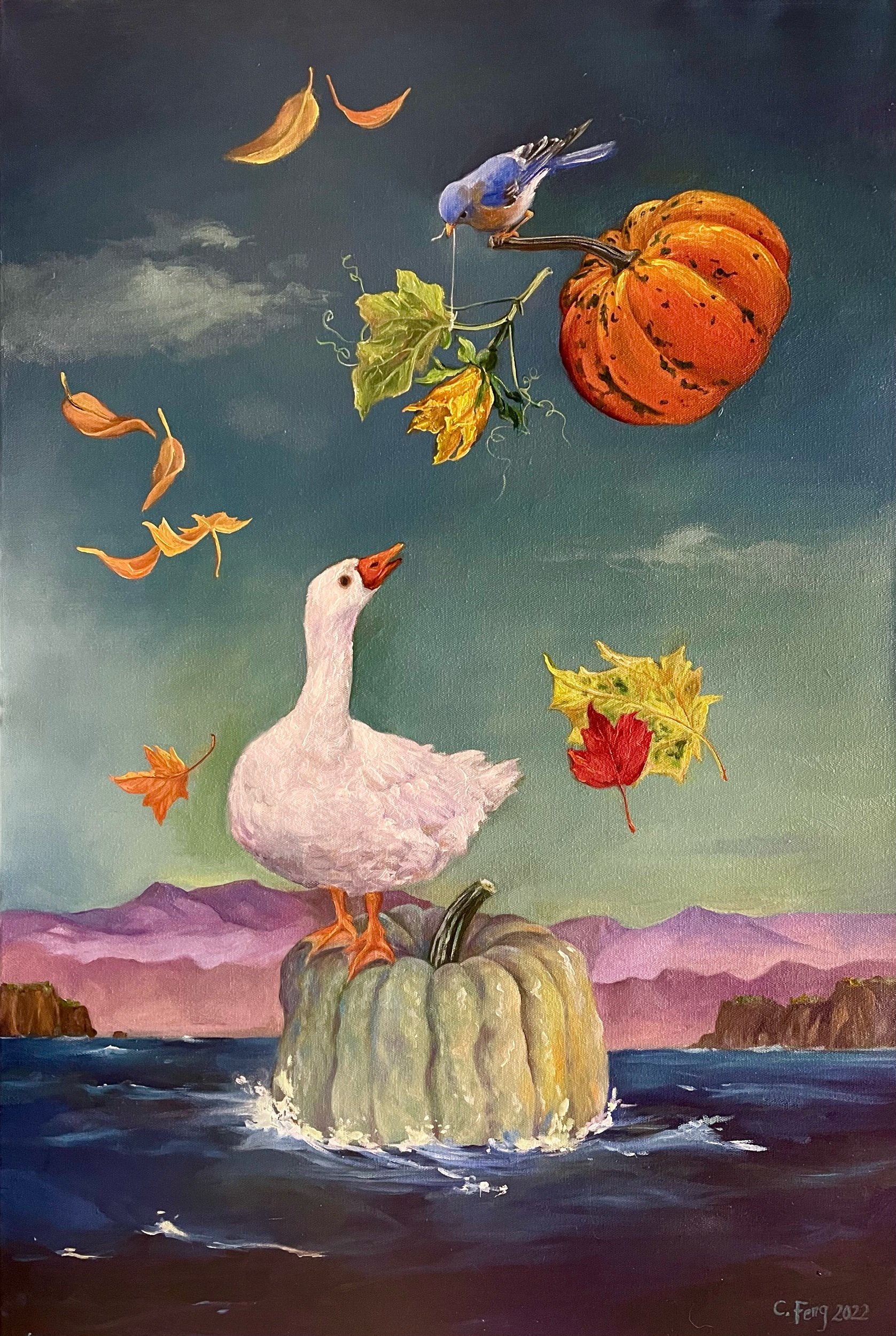 Song of Autumn/91x61cm/oil on canvas/2022