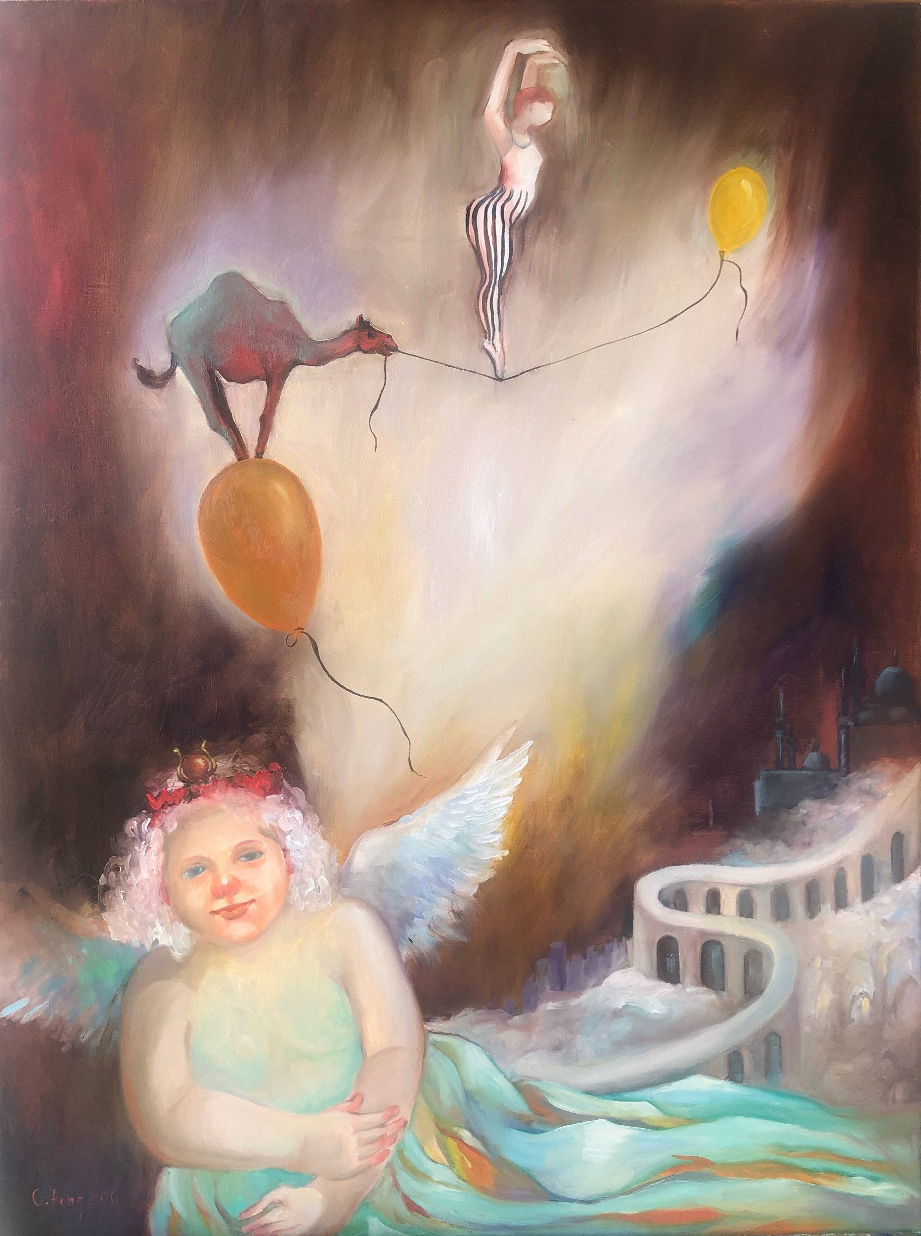Nile Angel/80 x 60 cm/Oil on Canvas /2020