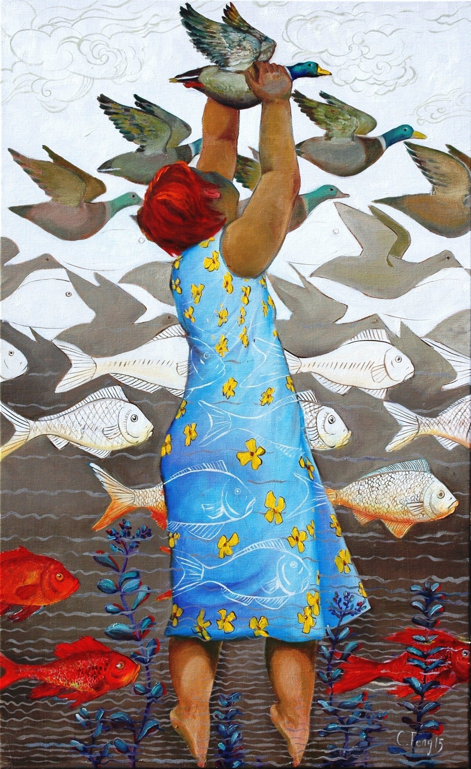 Fish Girl/130x91cm/oil on canvas/2015