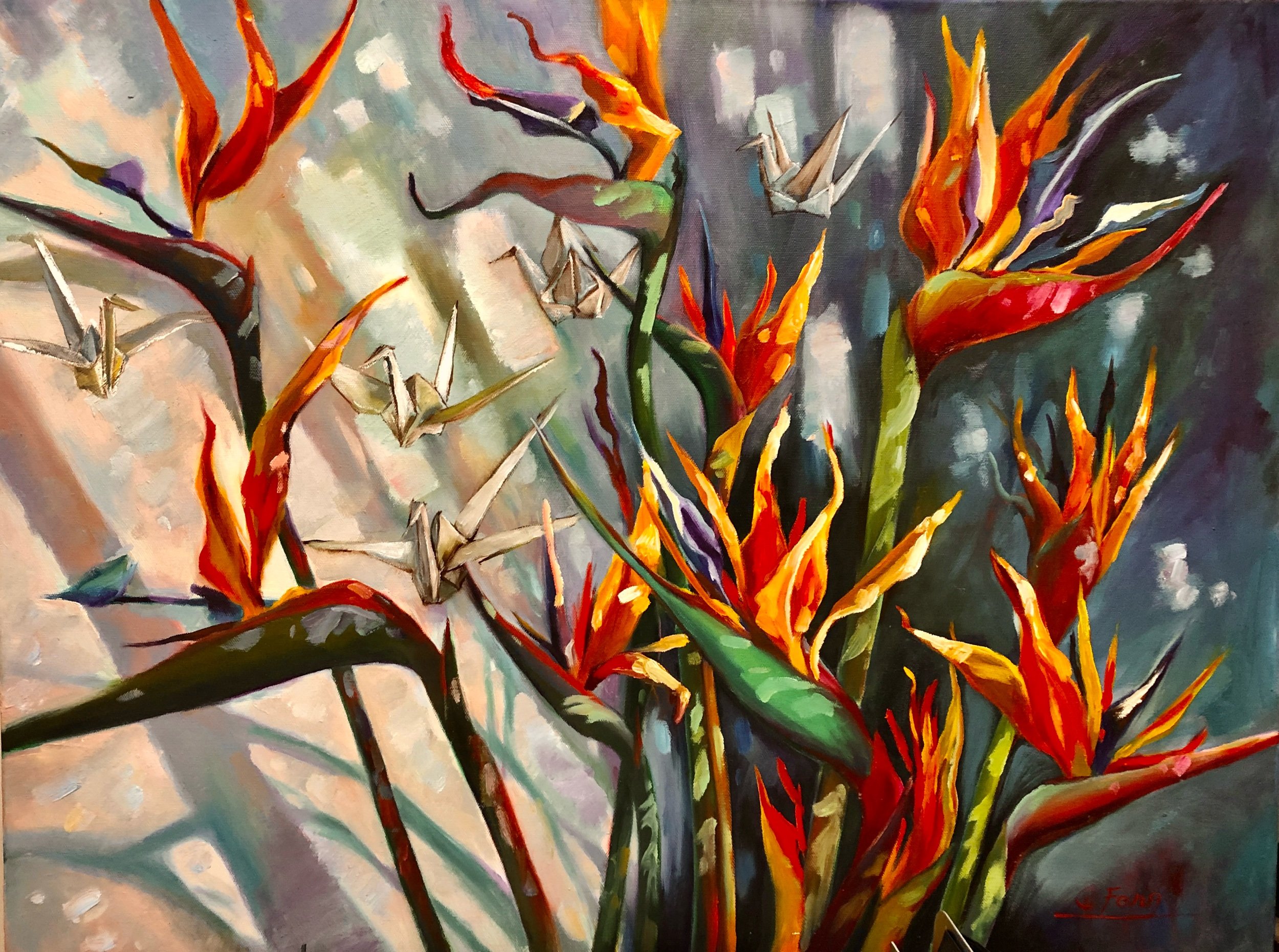 Paradise Birds/100x80cm/oil on canvas/ 2016