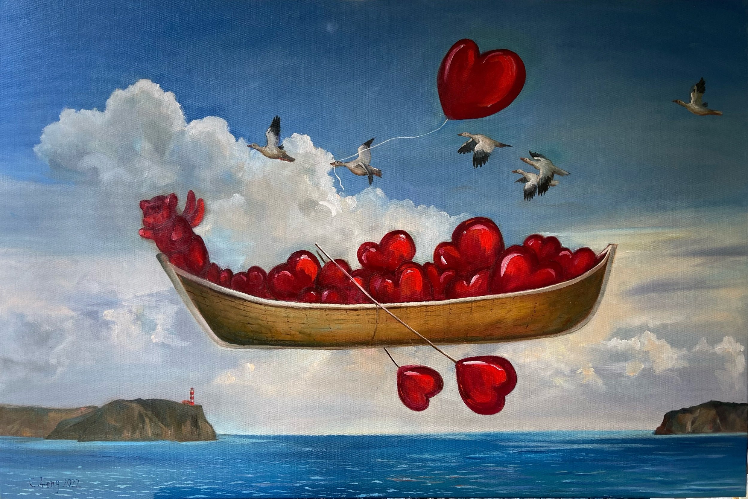 Love Boat/91x61cm/oil on canvas/2022