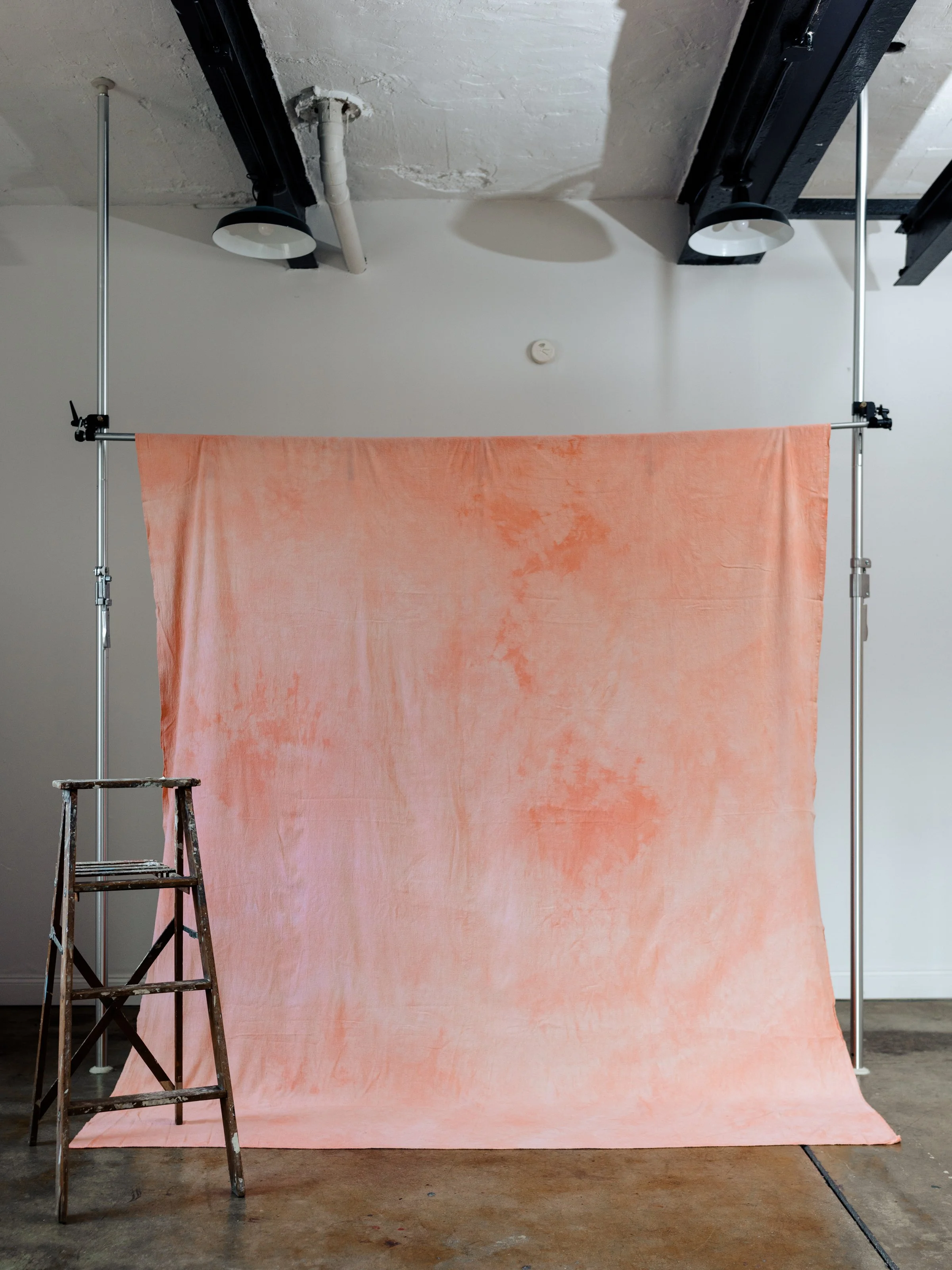 Peach // Hand-Dyed Canvas Backdrop
