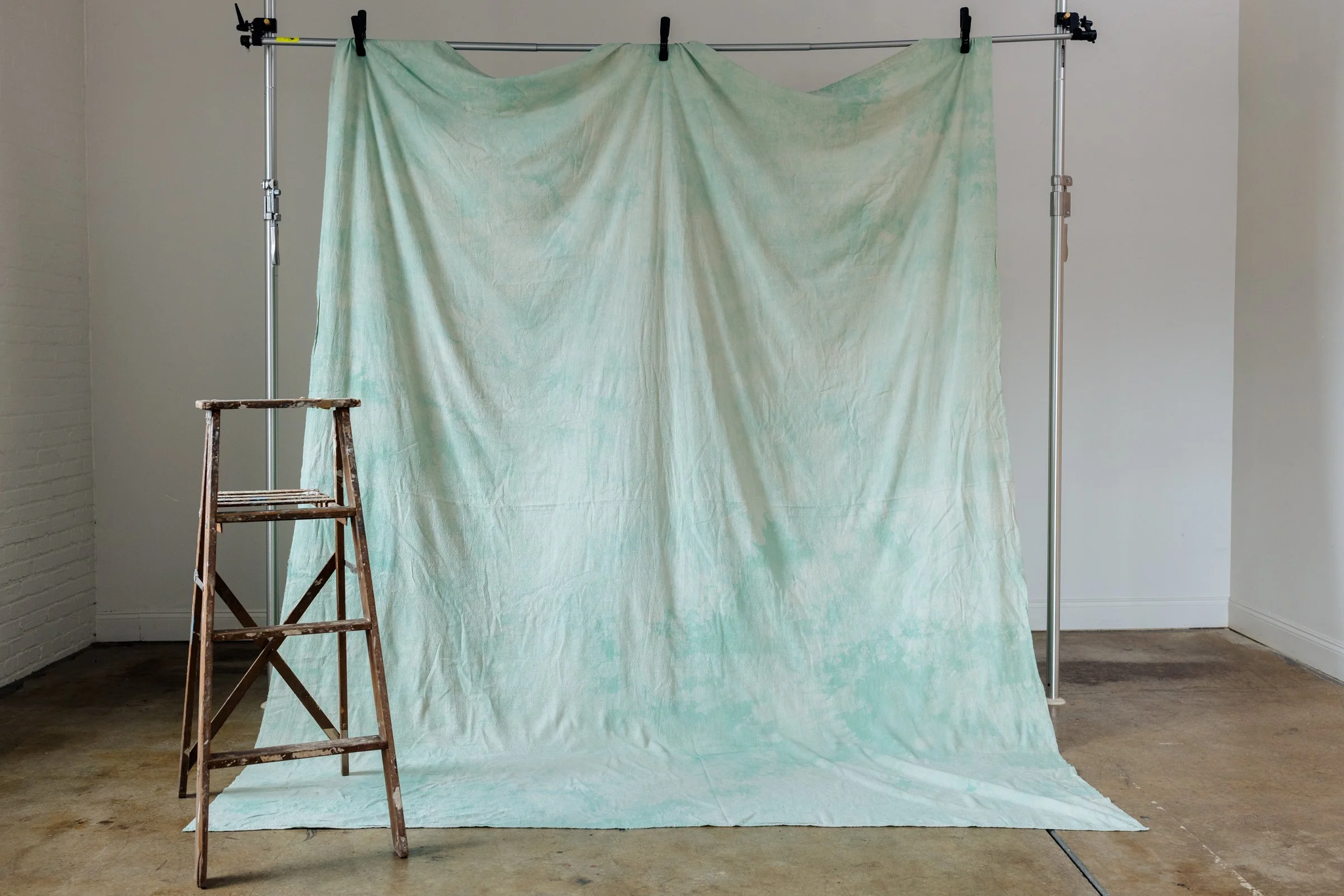 Seafoam // Hand-Dyed Canvas Backdrop