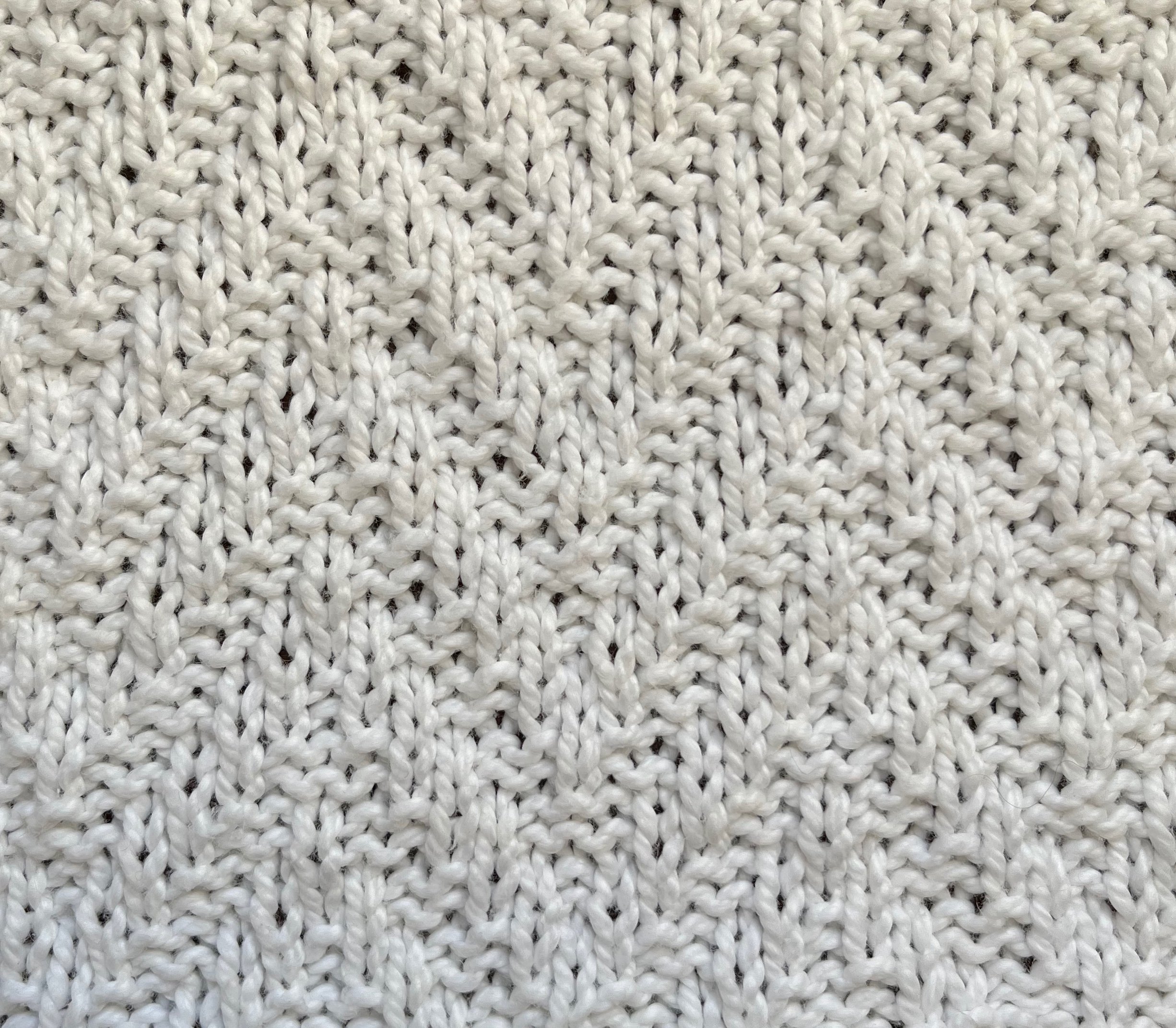 12 sts x 8 rows KPT Chevron Rib (I-A-11-f-1-b-(5))