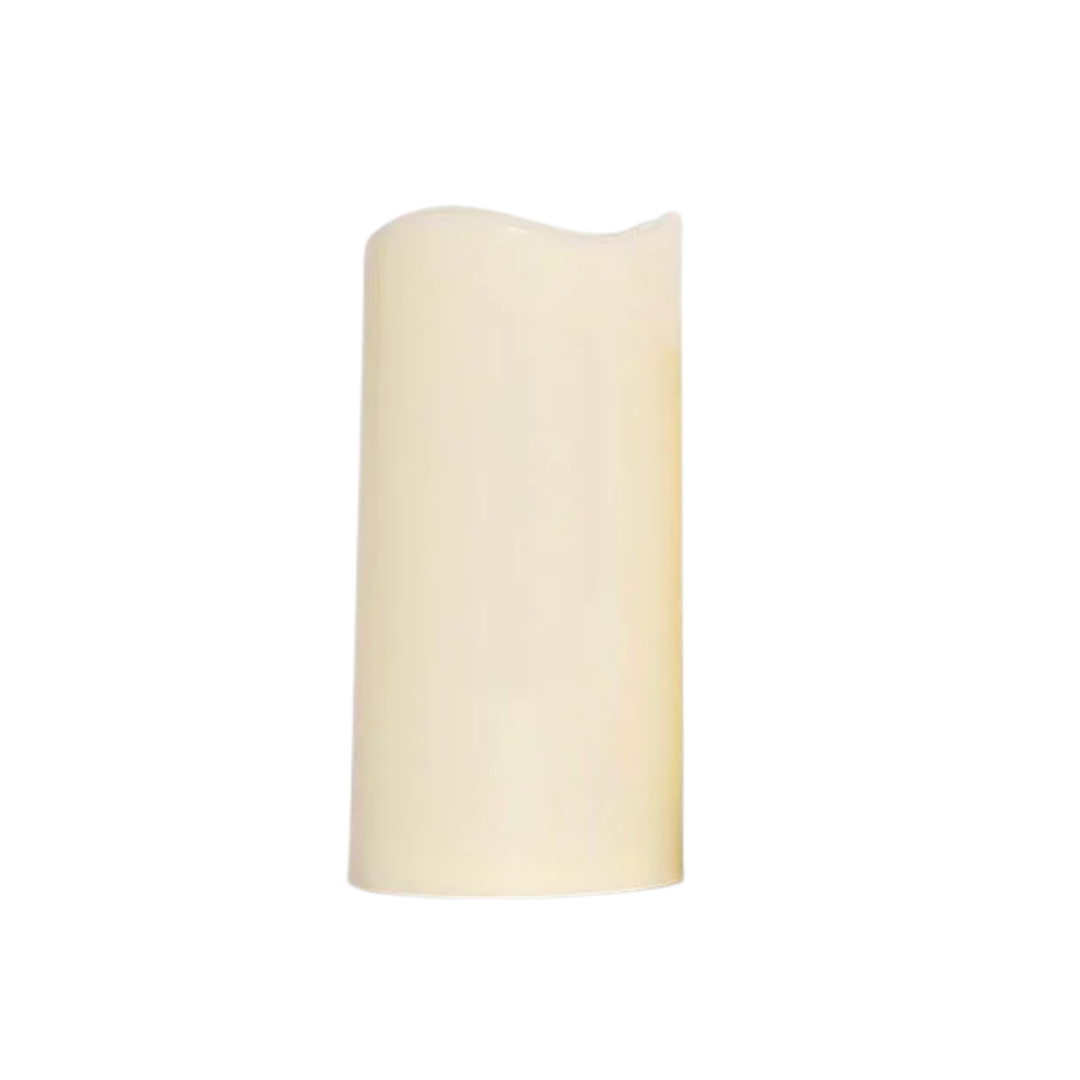 Tall LED Ivory Pillar Candles