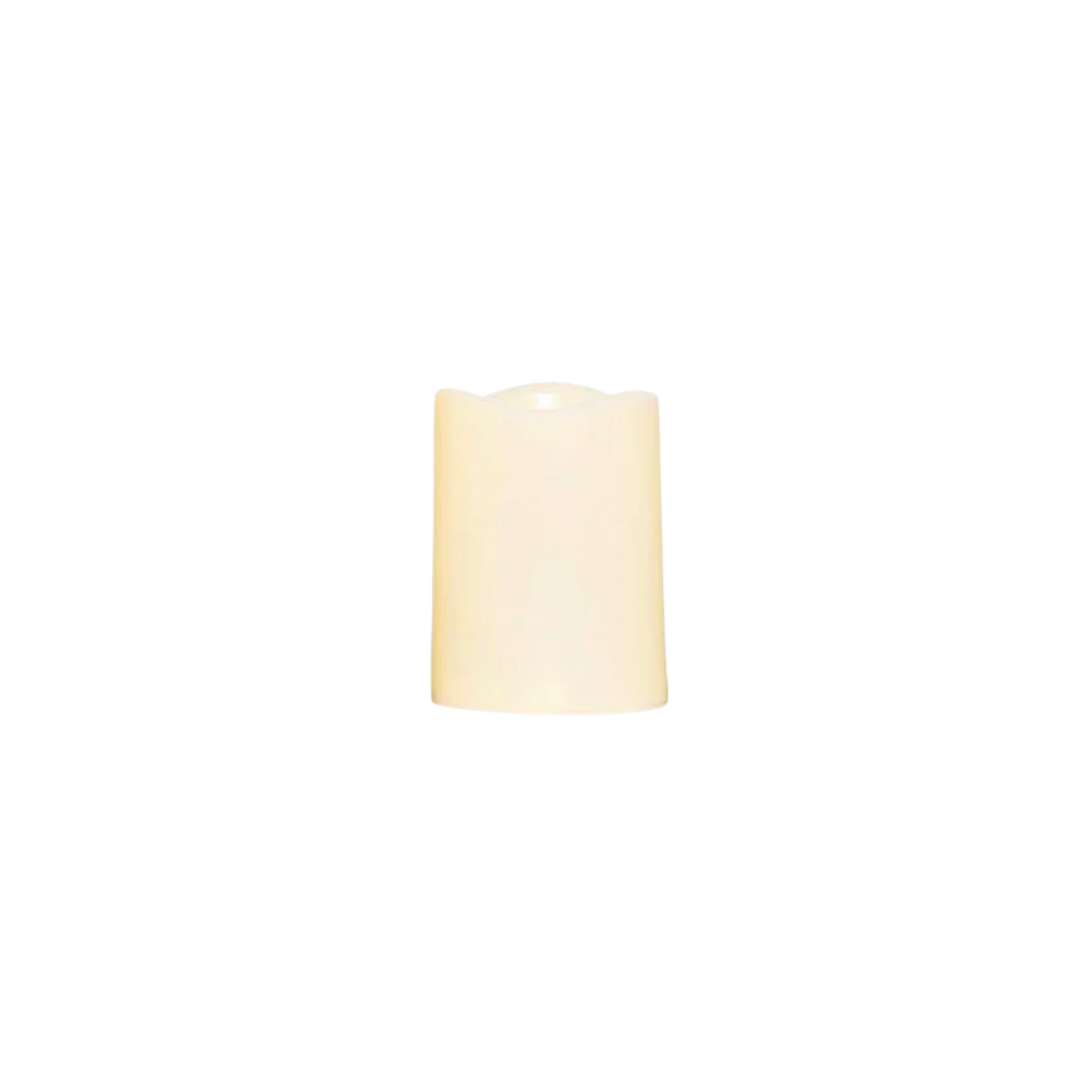Short LED Ivory Pillar Candles