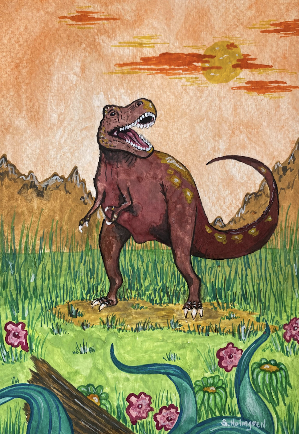 Dino- 4" x 6" $10