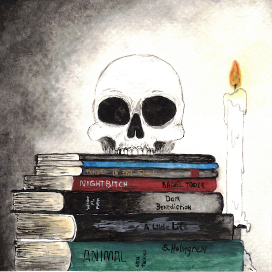 Late Night Reading 5" x 5" - $18