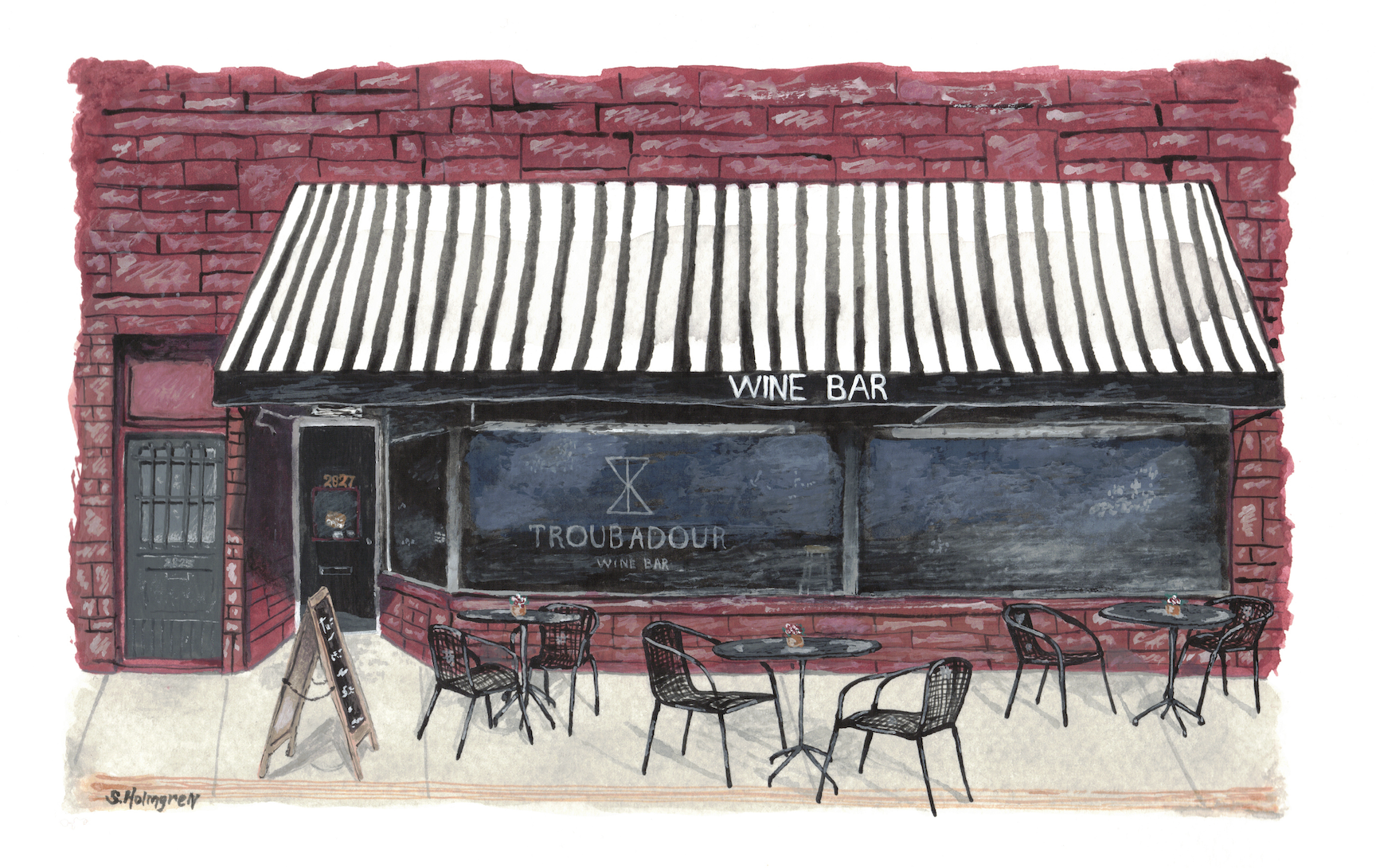 Troubadour Wine Bar, Uptown Minneapolis, MN - 8" x 10" - $30