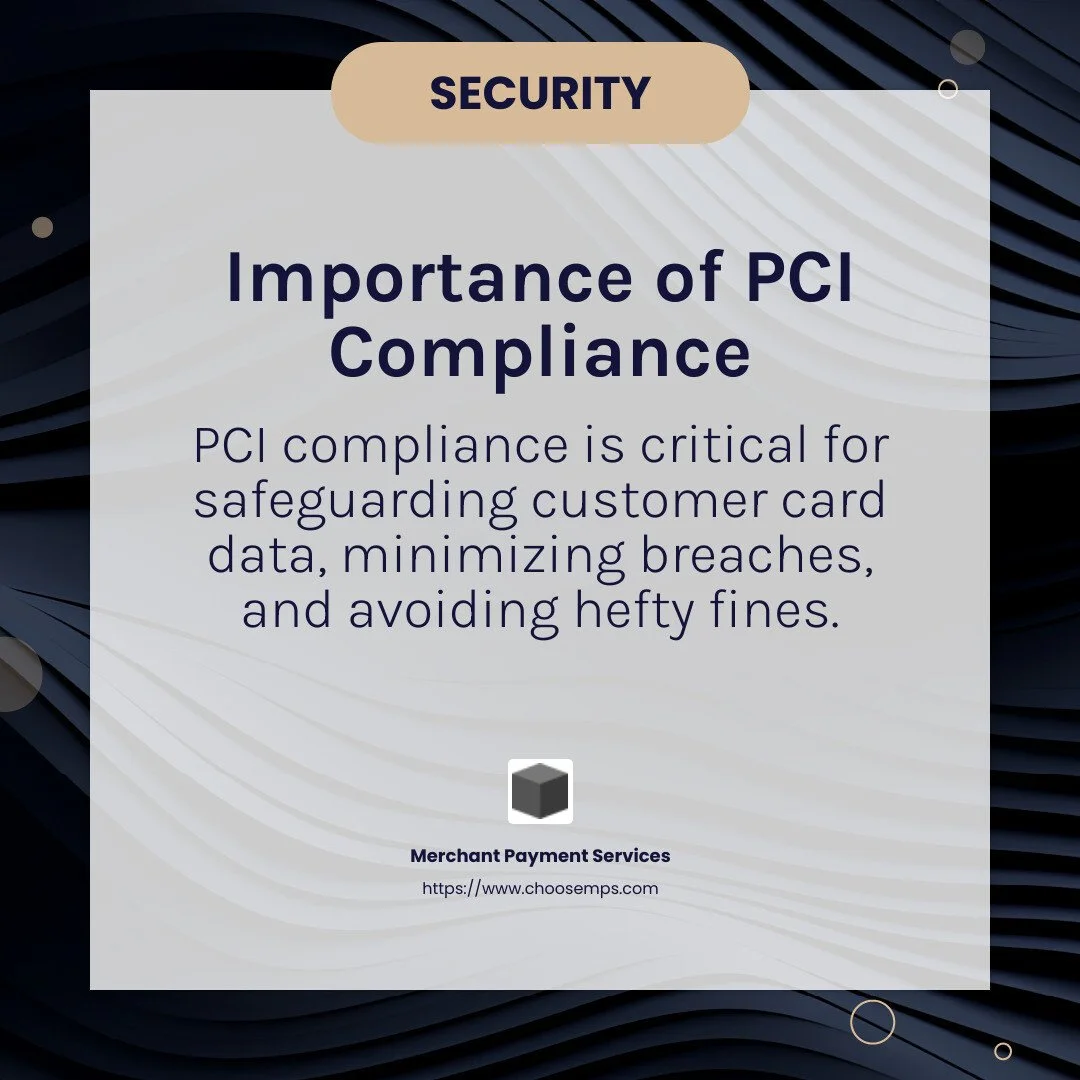 PCI Compliance is crucial for startups to protect customer data - Credit card processing for startups infographic simple-info-card-dark