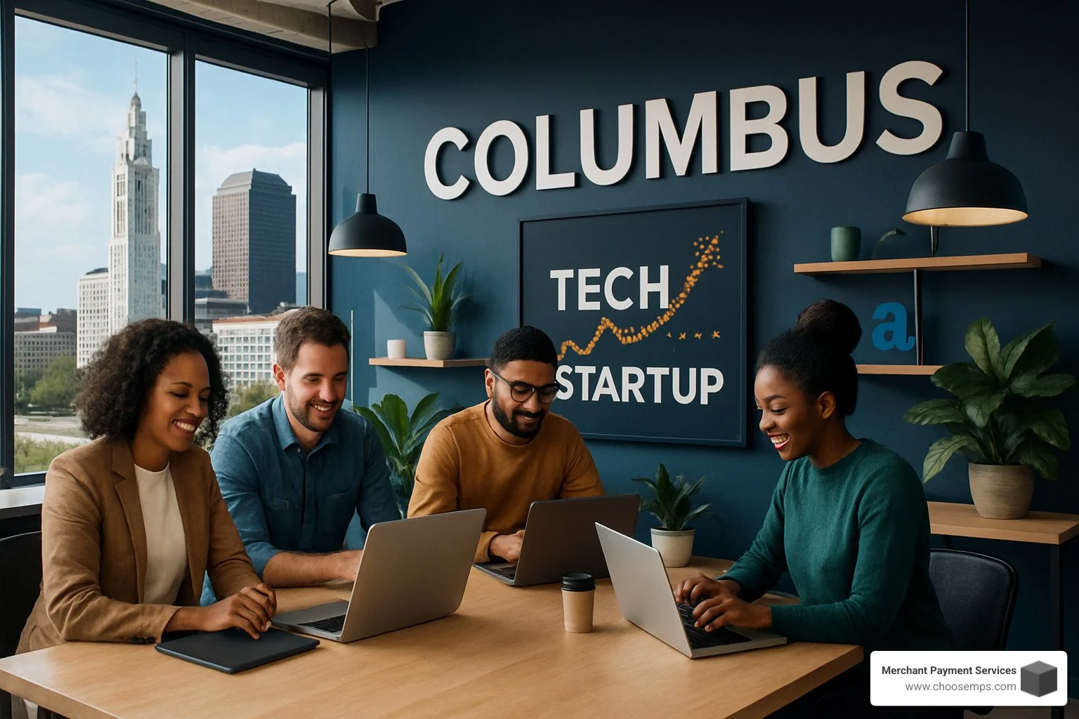 Columbus tech innovation hub with collaborative workspace - Columbus Ohio