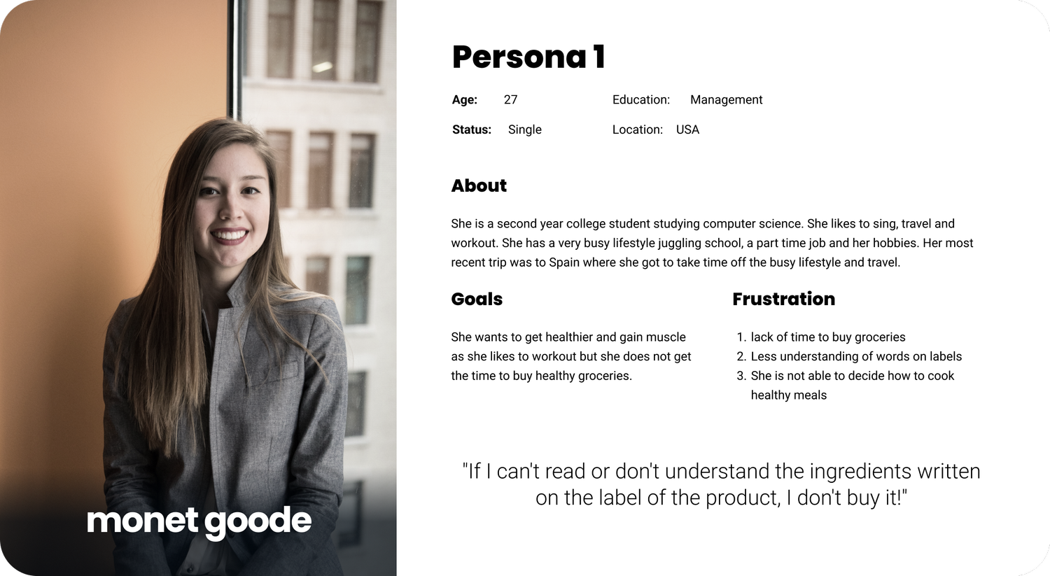 User persona 1