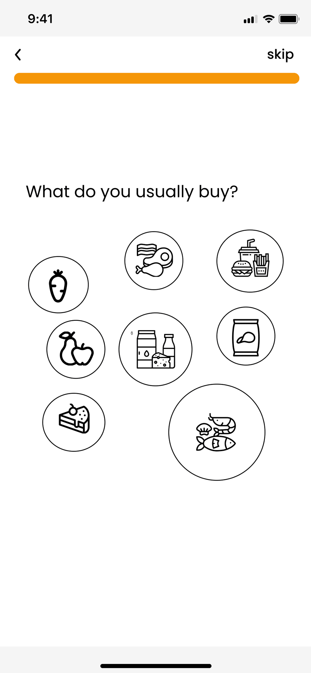 Sign up and onboarding screen 2