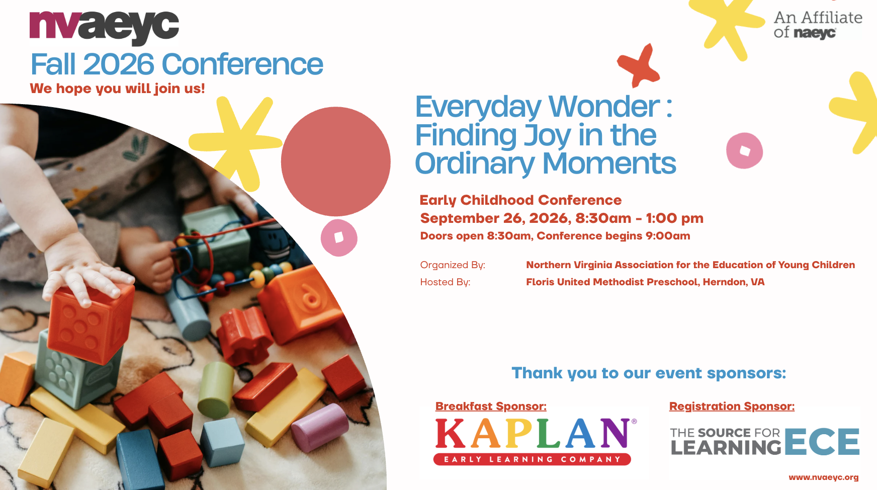 NVAEYC Fall 2026 Conference: Everyday Wonder: Finding the Joy in the Ordinary