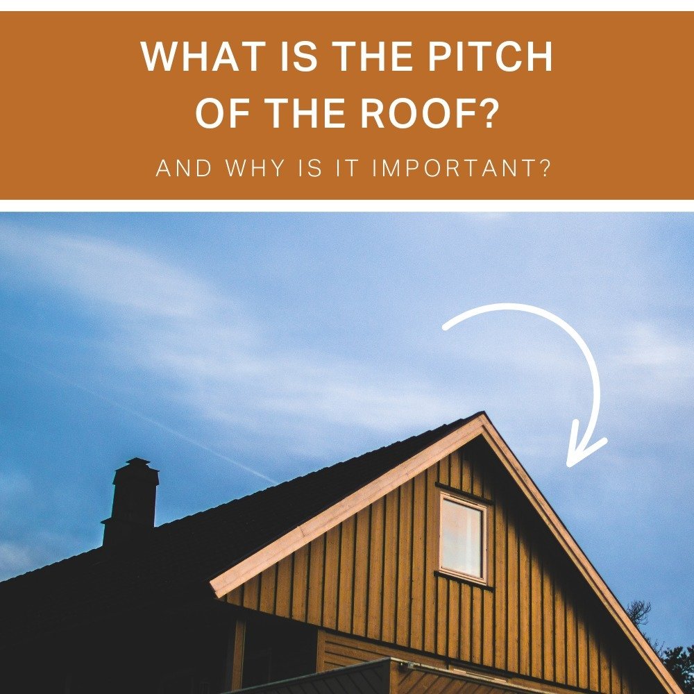 The Pitch of the roof is its steepness or slope and indicates how much it rises vertically for every horizontal foot. Roof pitch matters! It plays a key role in choosing the right roofing materials, affects drainage, insulation, and design choices.