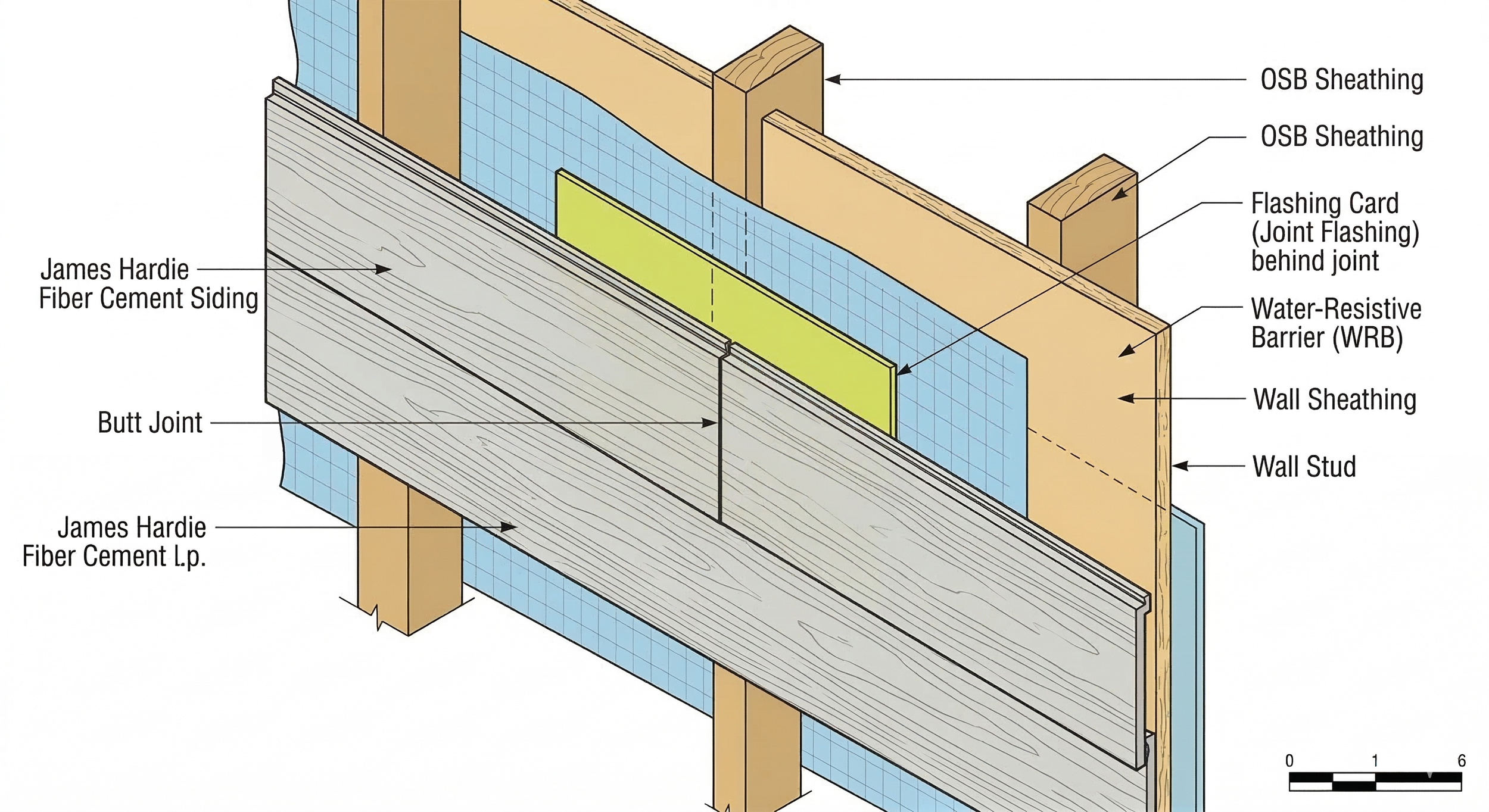 OSB sheathing for James Hardie Siding