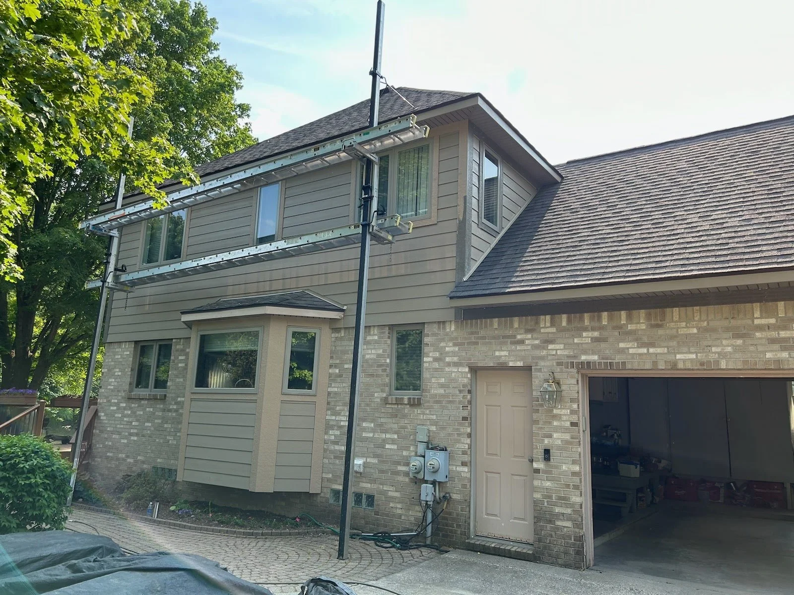 LP Smart engineered wood siding installed on residential home