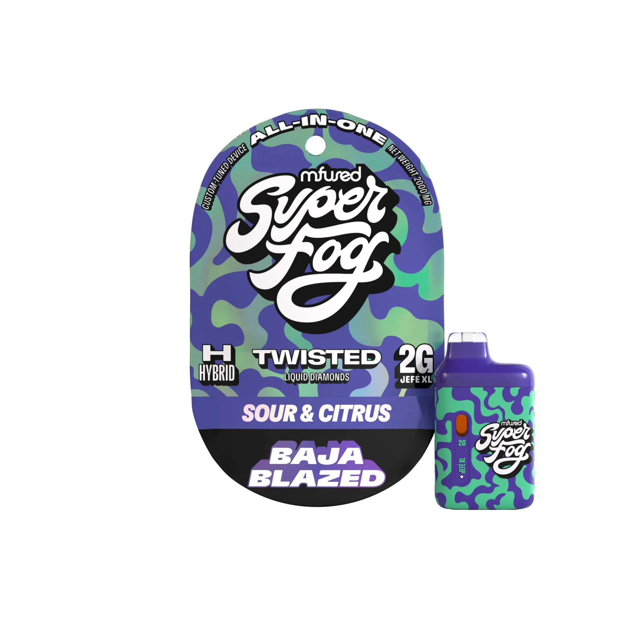 Baja Blazed Review Mfused Disposable | Galactic Grape (I/H) 2pk | Twisted |  Mfused