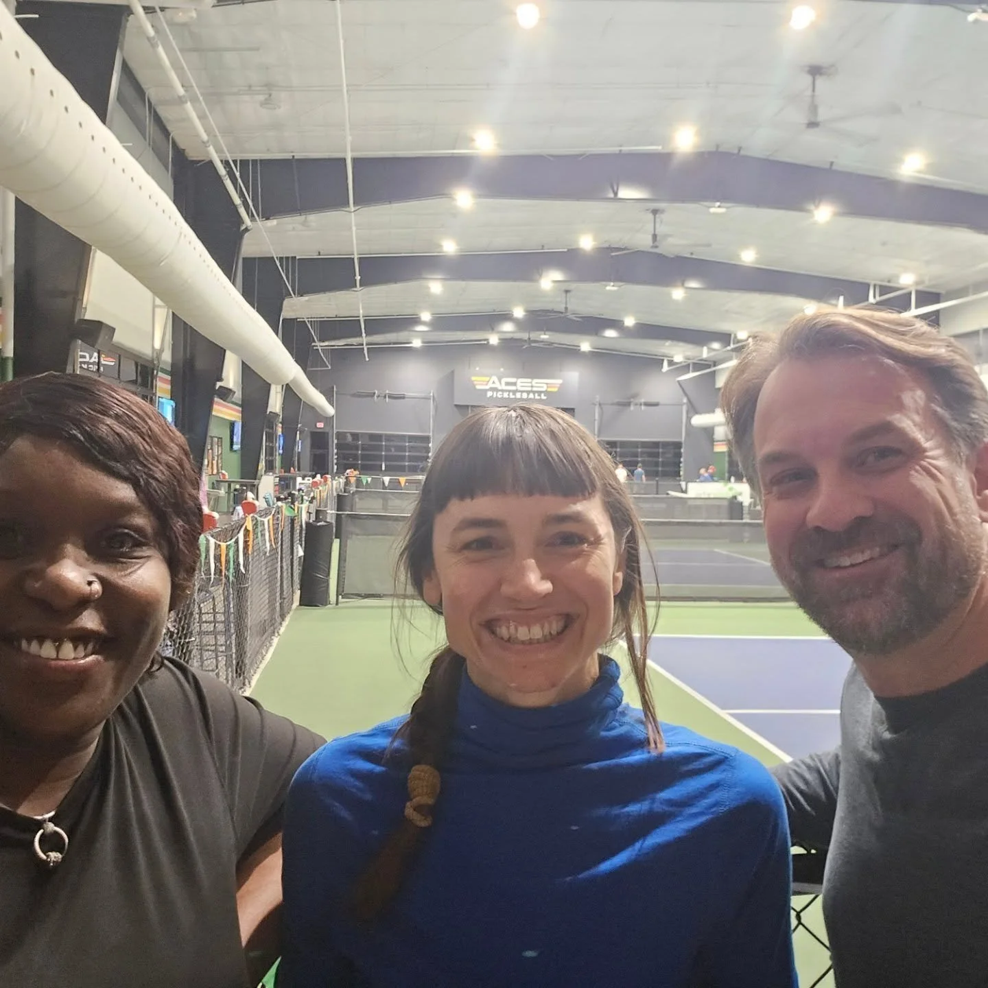 Board member Steven Hall showed @india.thebeautyqueen and @meghan_nowland how to play pickleball last night when he was in town. Steven lives in Arizona and owned two birth centers for 13 years. Now Steven works with medical start ups and is starting