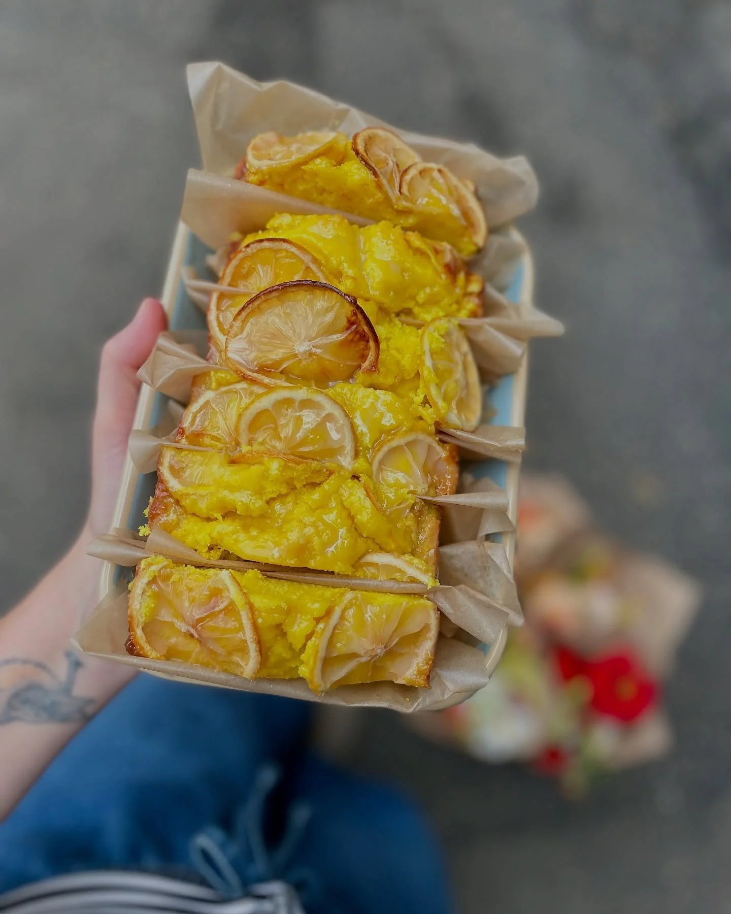 Lemon turmeric tea cake///tomato glow