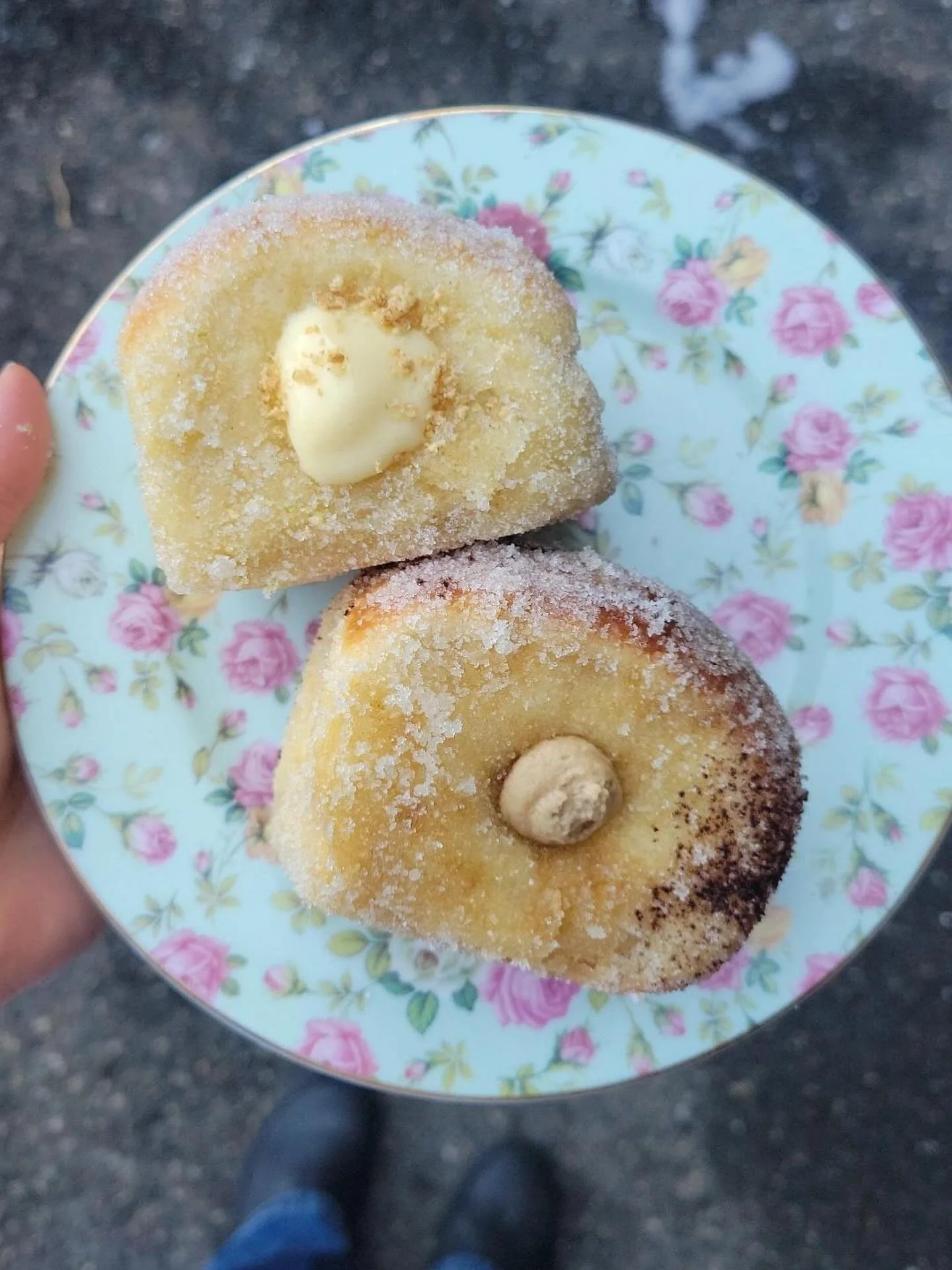 Key Lime 🍋&zwj;🟩 &amp; Tiramisu ☕️ Berliners at the window today. Stock up on all your favorite treats before the winter storm hits.