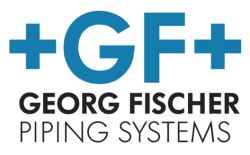 Logo for Georg Fischer Piping Systems with plus signs and text
