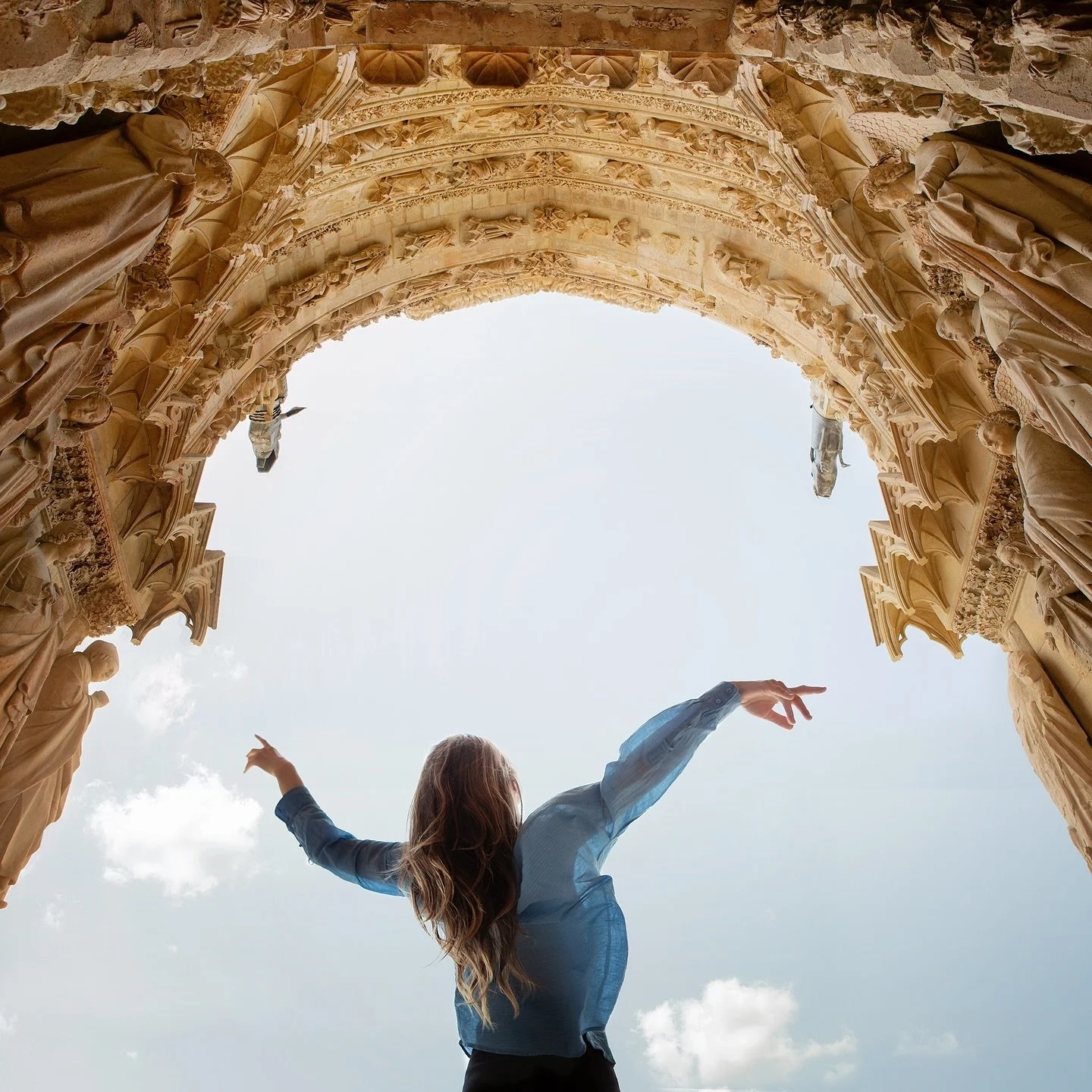 Conductor of the sky orchestra 🪽🕊️
_
For a @radisson hotel, opening in @reimstourisme 

#fineartphotography #newwork #maiaflore #fineart #gowiththeflow #reims #cathedraledereims #reimstourisme