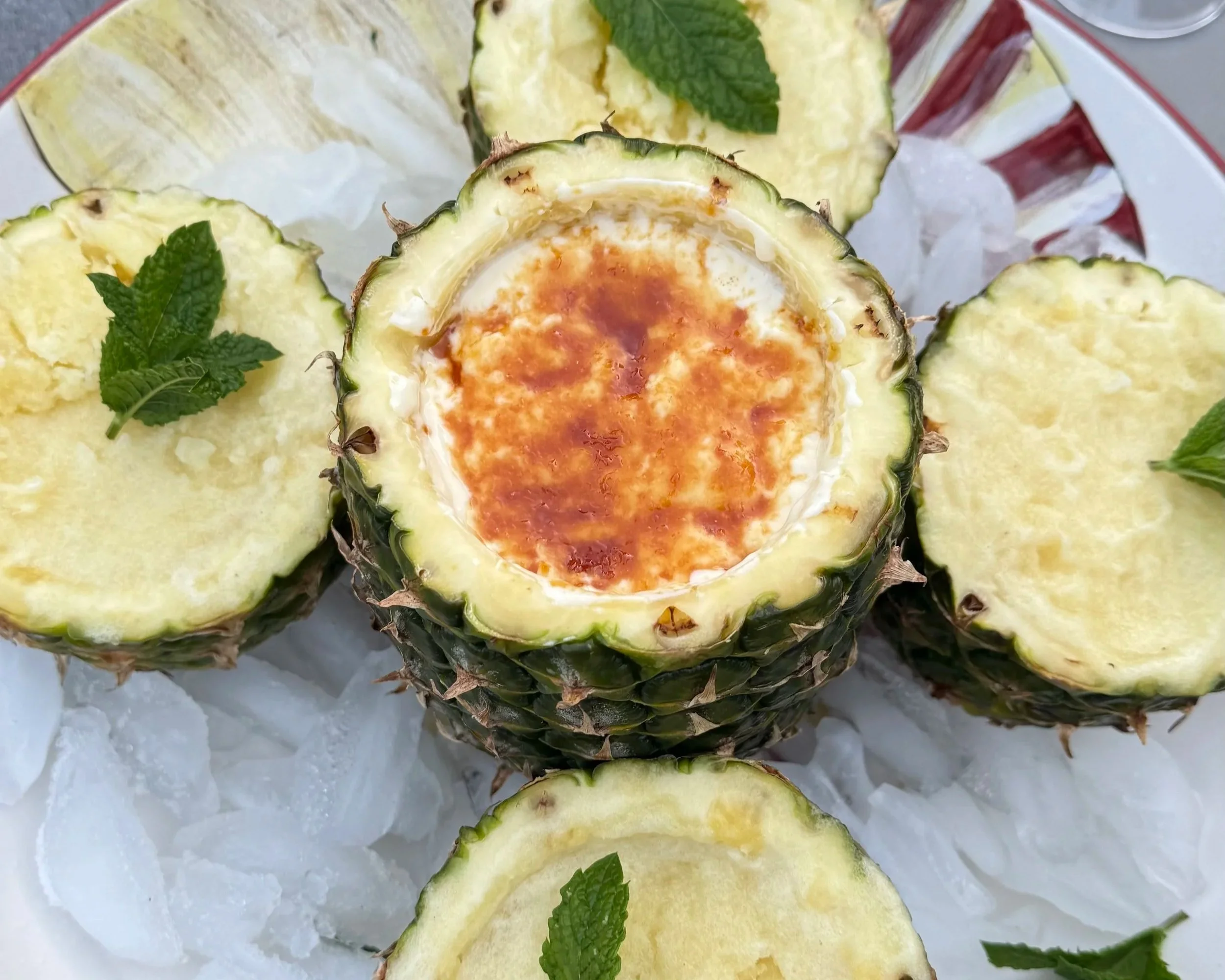 Pineapple Sorbet &amp; Coconut Crème Brûlée