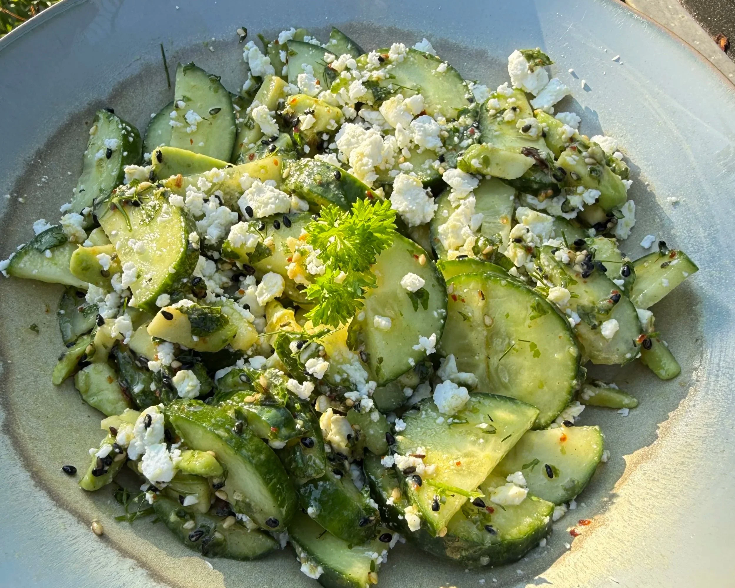 Cucumber &amp; Avocado Summer Salad