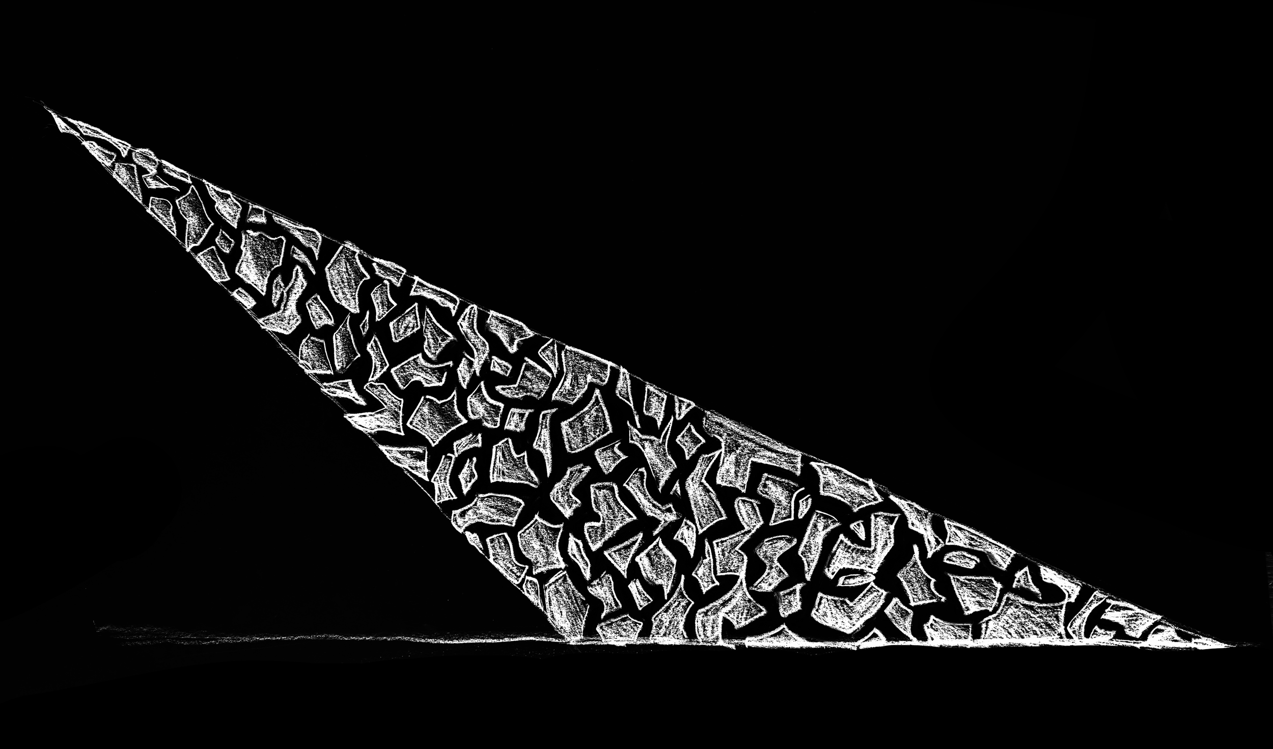 Graphite Visionary Drawing of Facade Layout