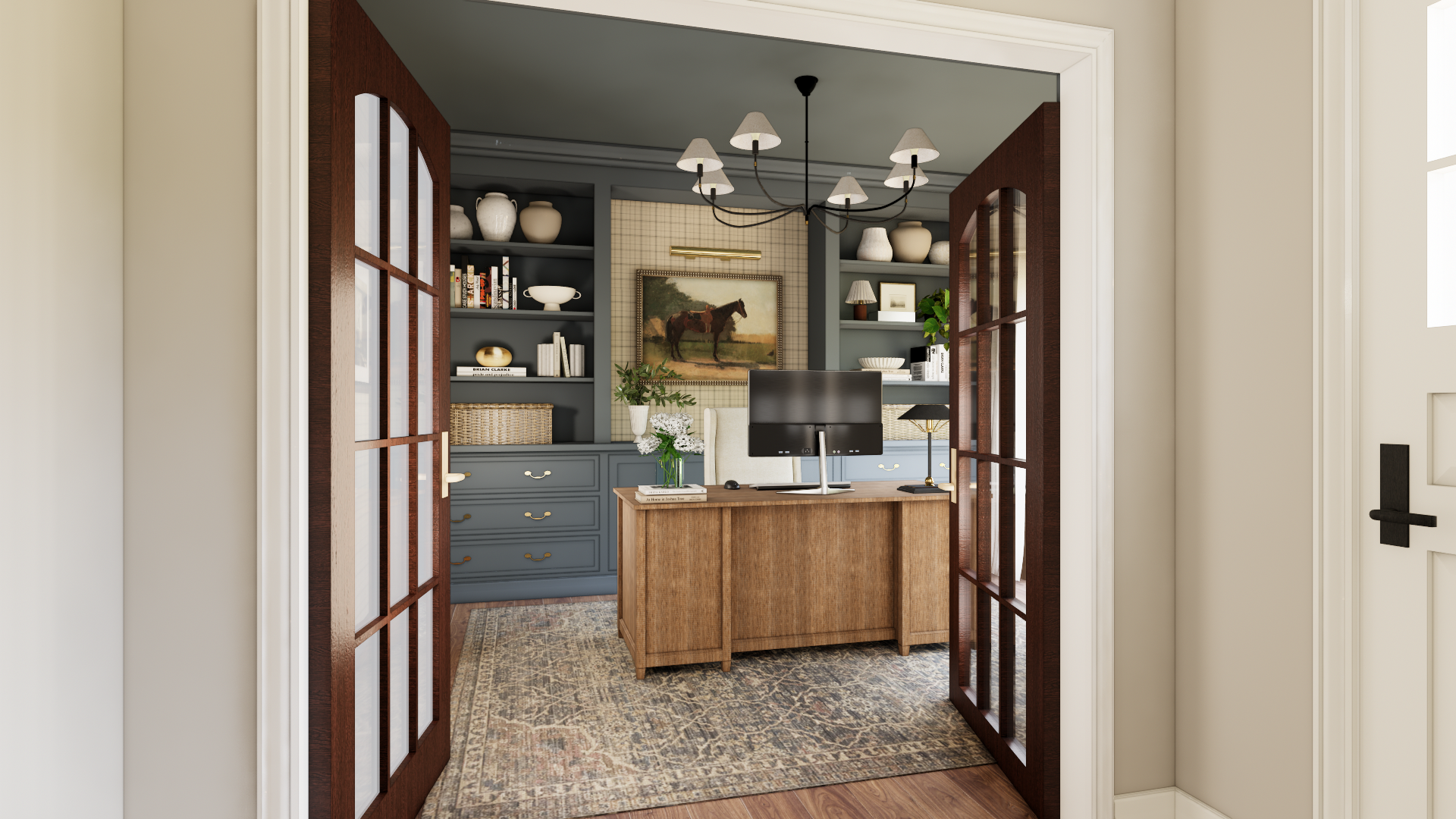 3D HOME OFFICE  or SITTING ROOM DESIGN