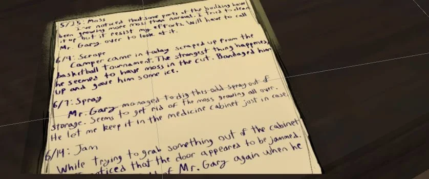 I typed the text that was put here. This is an in game look at the paper