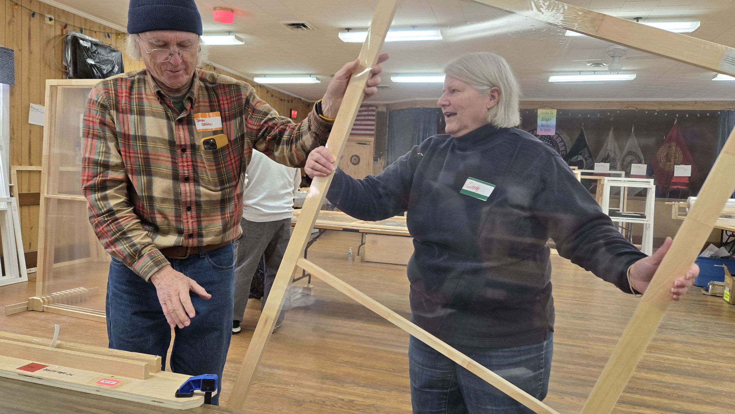 Terry Dewan and Cindy Slocum at our Window Dressers event