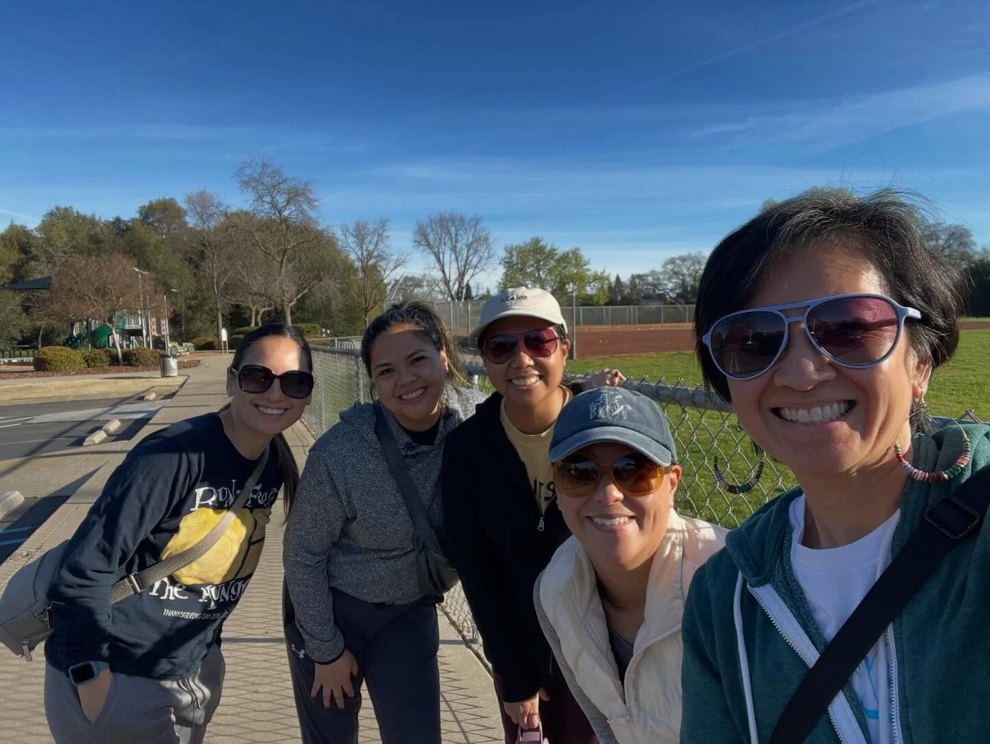 Beautiful sunny day for our monthly walk!  Thanks for the laughs and real talk 💕