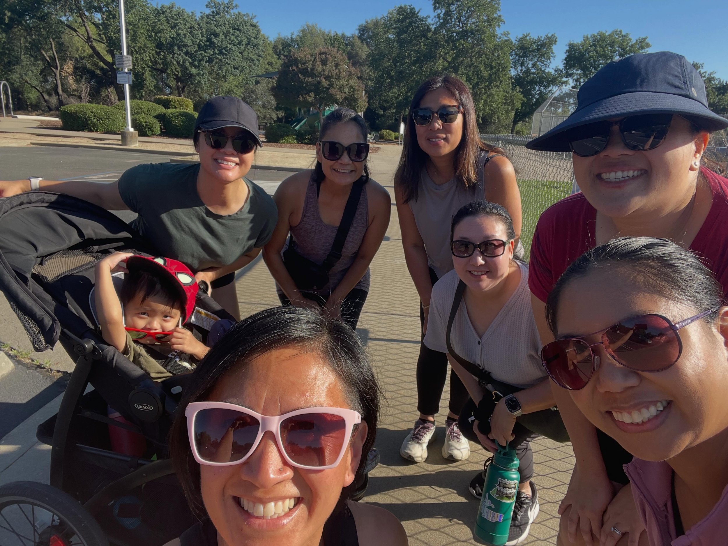 Scenes from last week&rsquo;s walking group.  Nice job getting out there before it got too hot 🥵 We will resume with our Moms + Friends Walking Group in the fall.  Until then, k.i.t. and stay cool 😎 Be on the lookout for other fantastic ways to eng