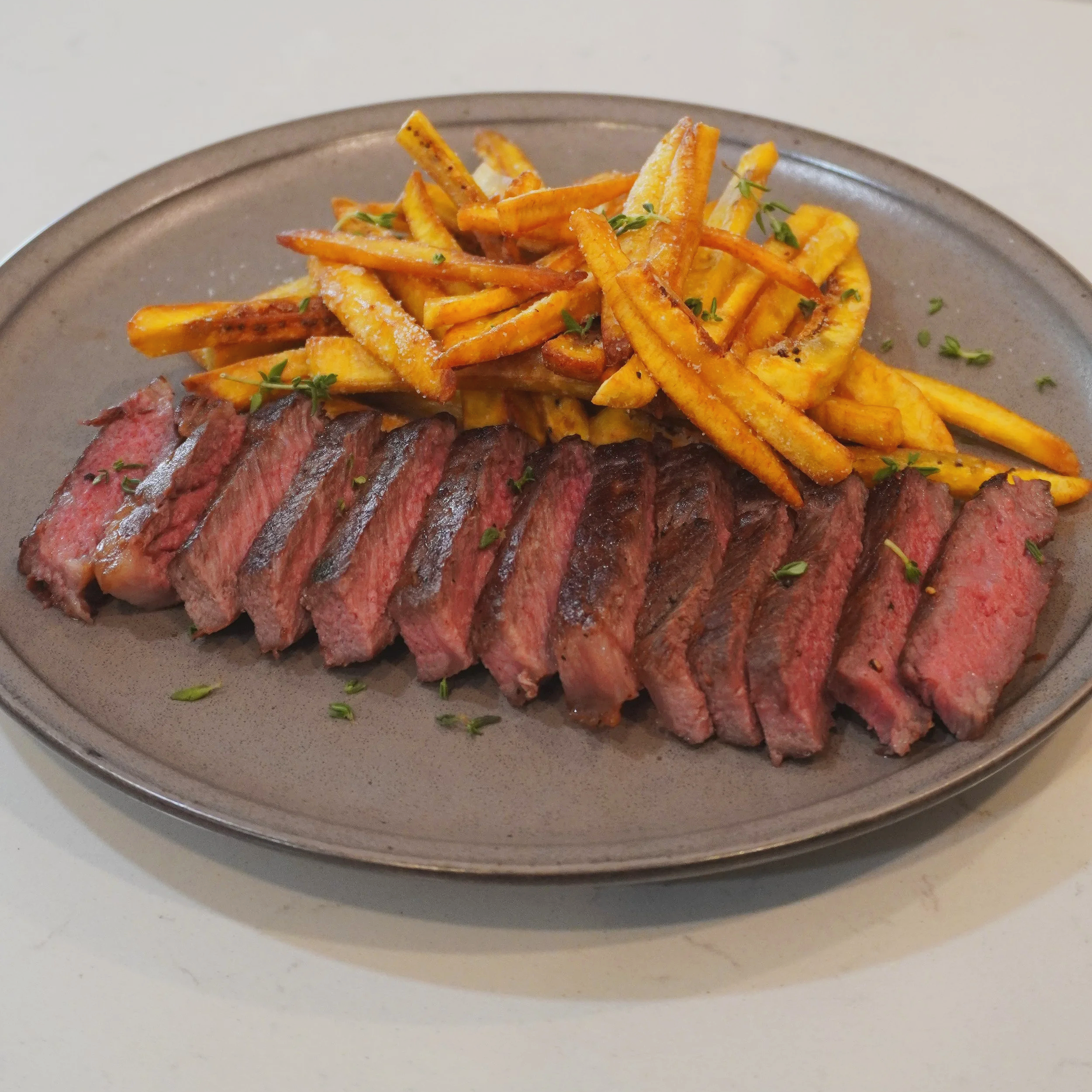 Caribbean Steak Frites with Scotch Bonnet-Garlic Butter