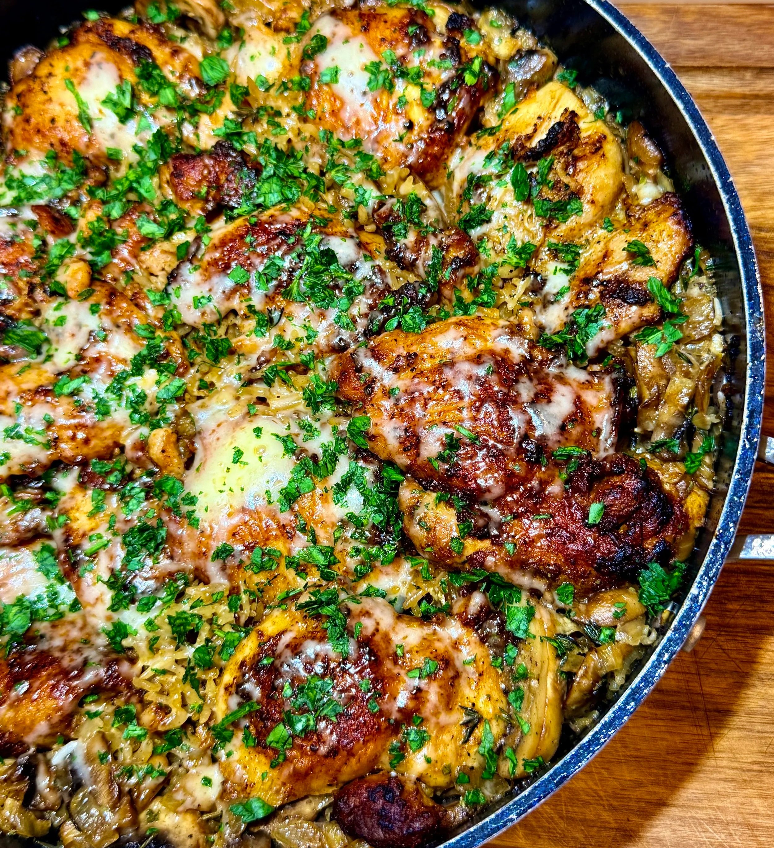 Creamy Mushroom Chicken and Rice