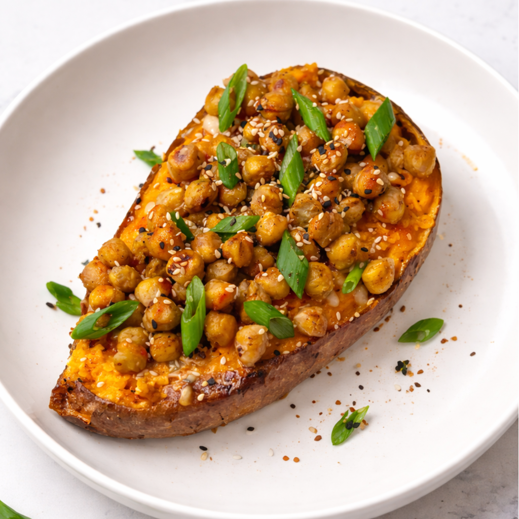 Chickpea Stuffed Sweet Potatoes — A Protein‑Packed Vegan Comfort Dish