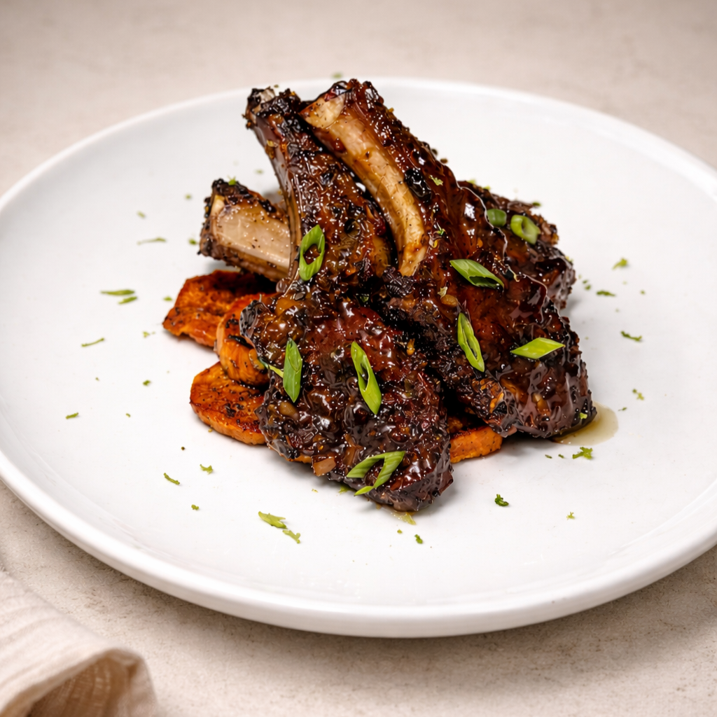 Honey-Ginger Scotch Bonnet Lamb Chops