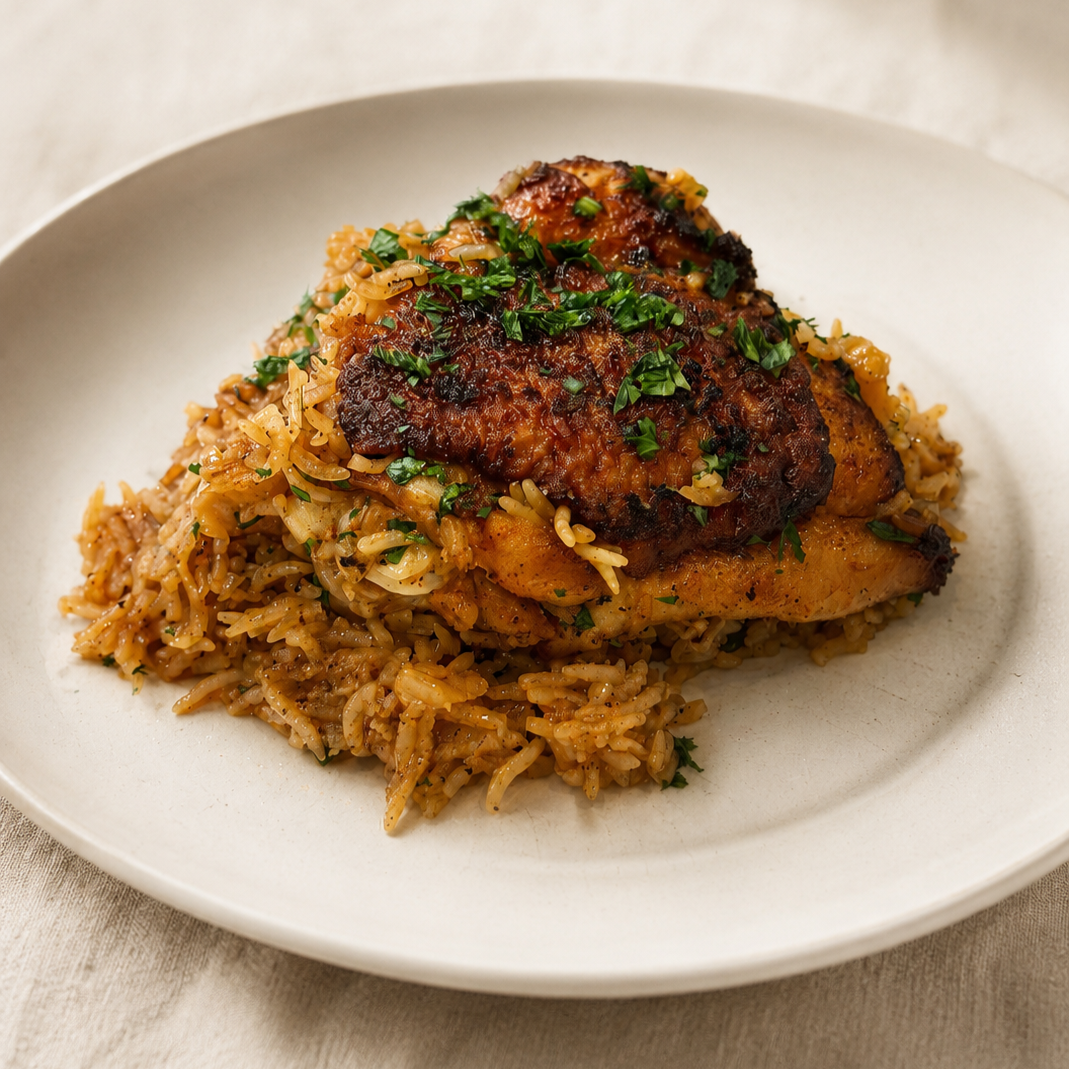 one pan Paprika Chicken &amp; Rice 