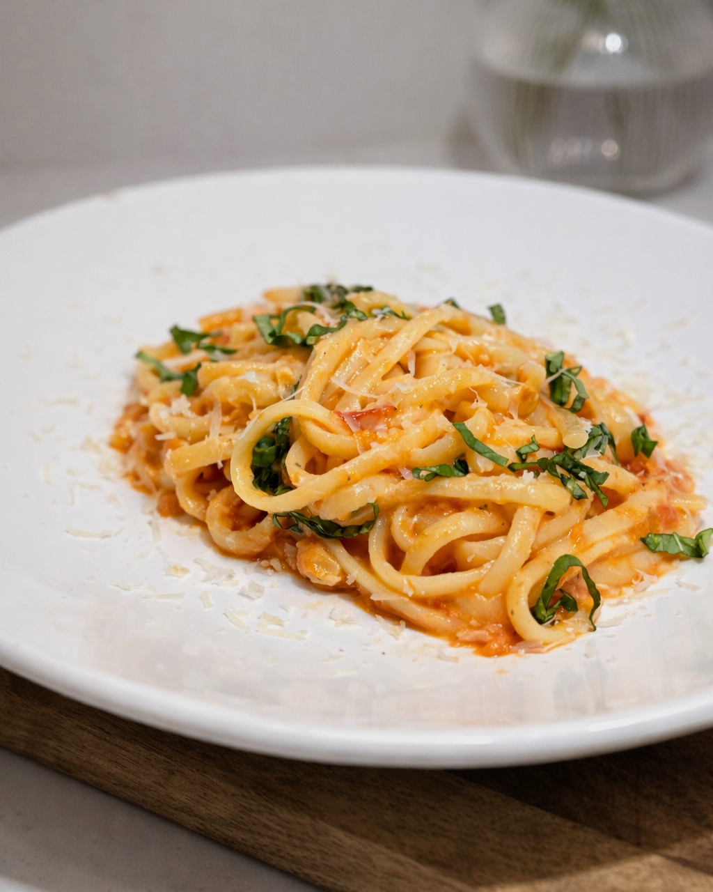Creamy Fresh Tomato Garlic Spaghetti (Made with Whole Steamed Tomatoes)