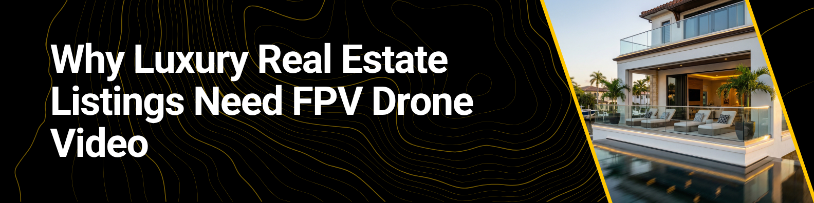 FPV drone video showcasing a luxury real estate property with modern architecture and pool in South Florida