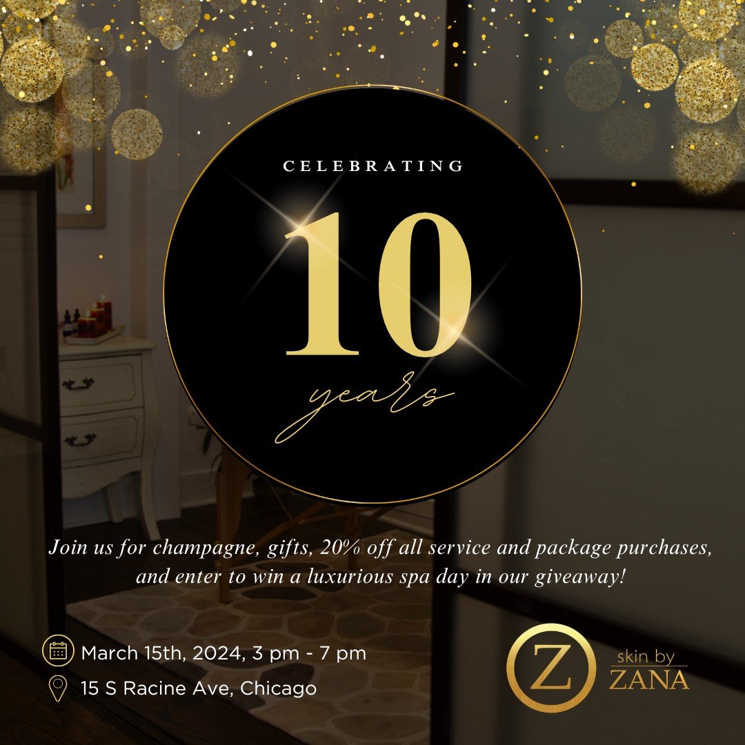 @skinbyzana's 10 year anniversary event is just around the corner. This Friday, 3/15. Hope to see you there!