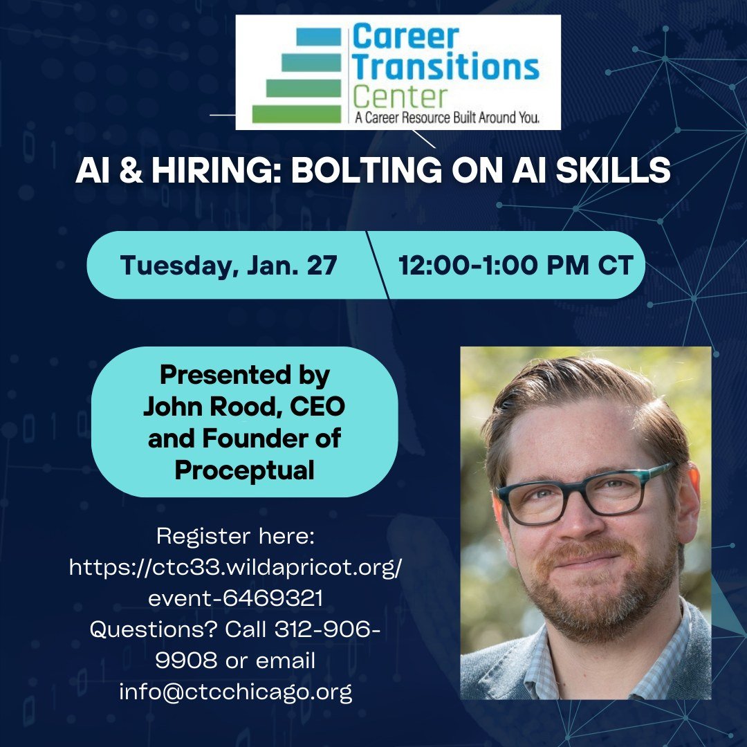 🤖 AI is everywhere these days &mdash; including in hiring.

Join this informative virtual seminar hosted by Career Transitions Center on Thursday, January 27 to explore how artificial intelligence is reshaping today&rsquo;s hiring process.

From too