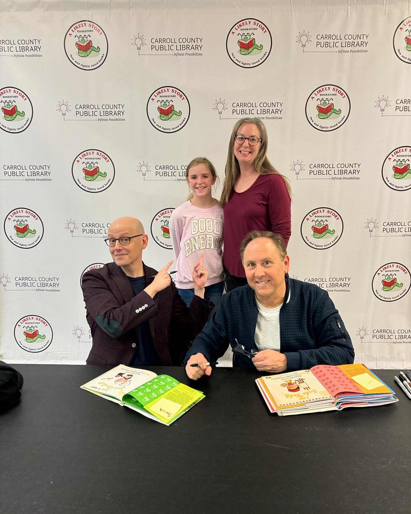 Look who we meet!
@bradmeltzer and @chriseliopoulos the author and illustrator of the &ldquo;I am..&rdquo; series.  Thank you for inspiring my daughter for all these years &hellip;. And me too! 🙏