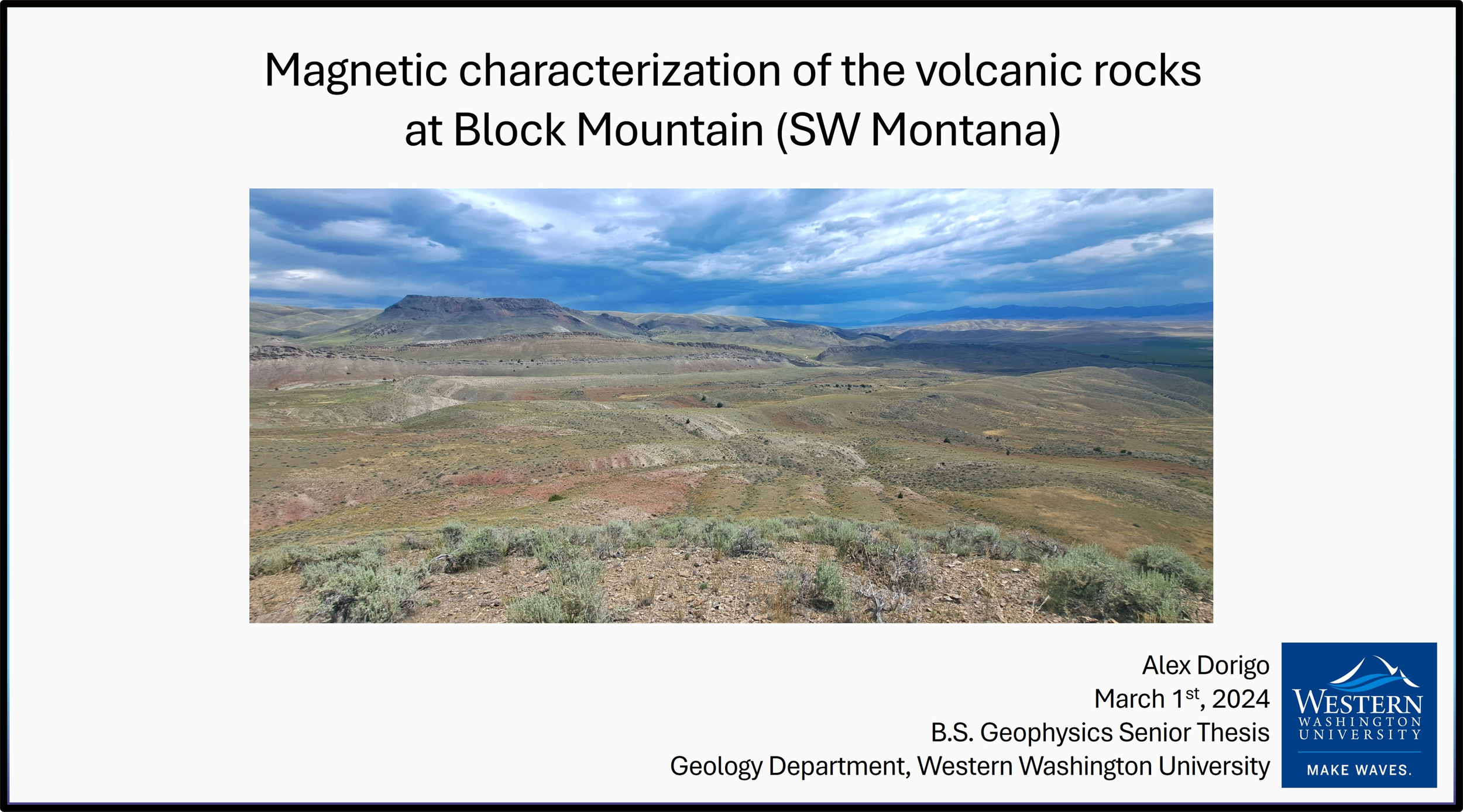 Title slide for my senior thesis