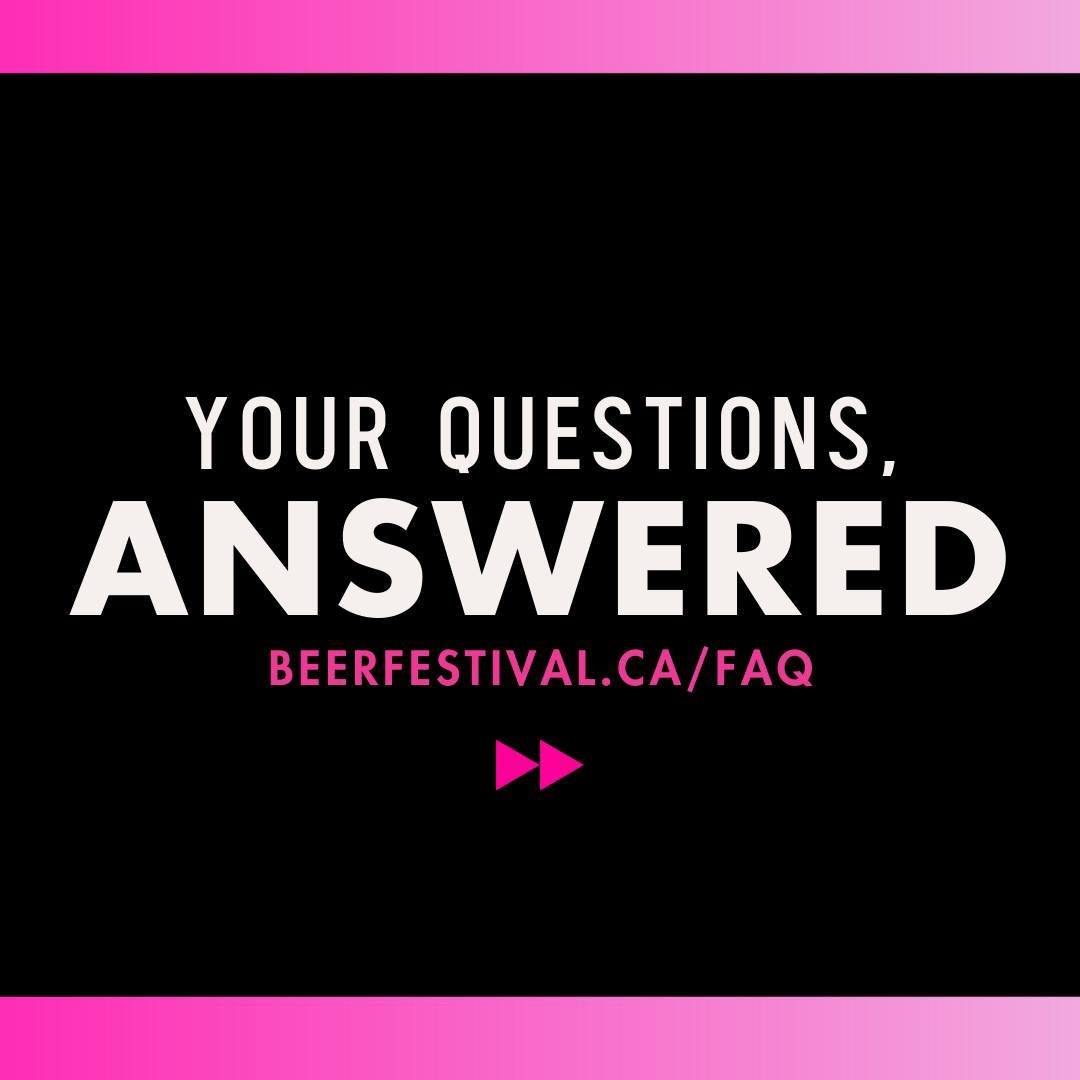 Have questions about this year's festival? 
Check out our full FAQ on the website or shoot us a message! 

Link in bio. 

#tfob #torontosfestivalofbeer #summerintoronto #torontoevents #beerfest #tfobfaq
