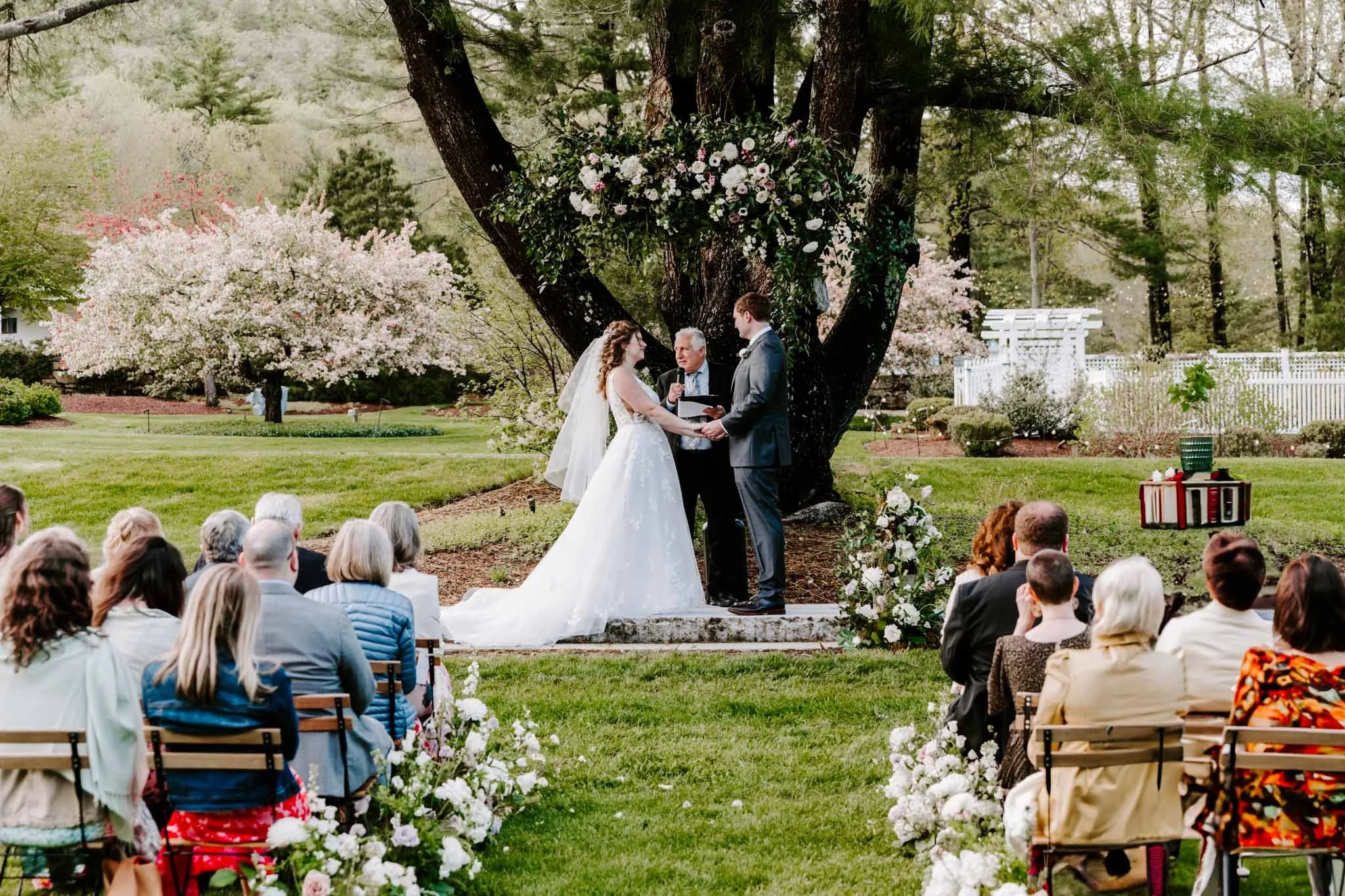 Wedding ceremony at a garden wedding venue colorado wedding photographer